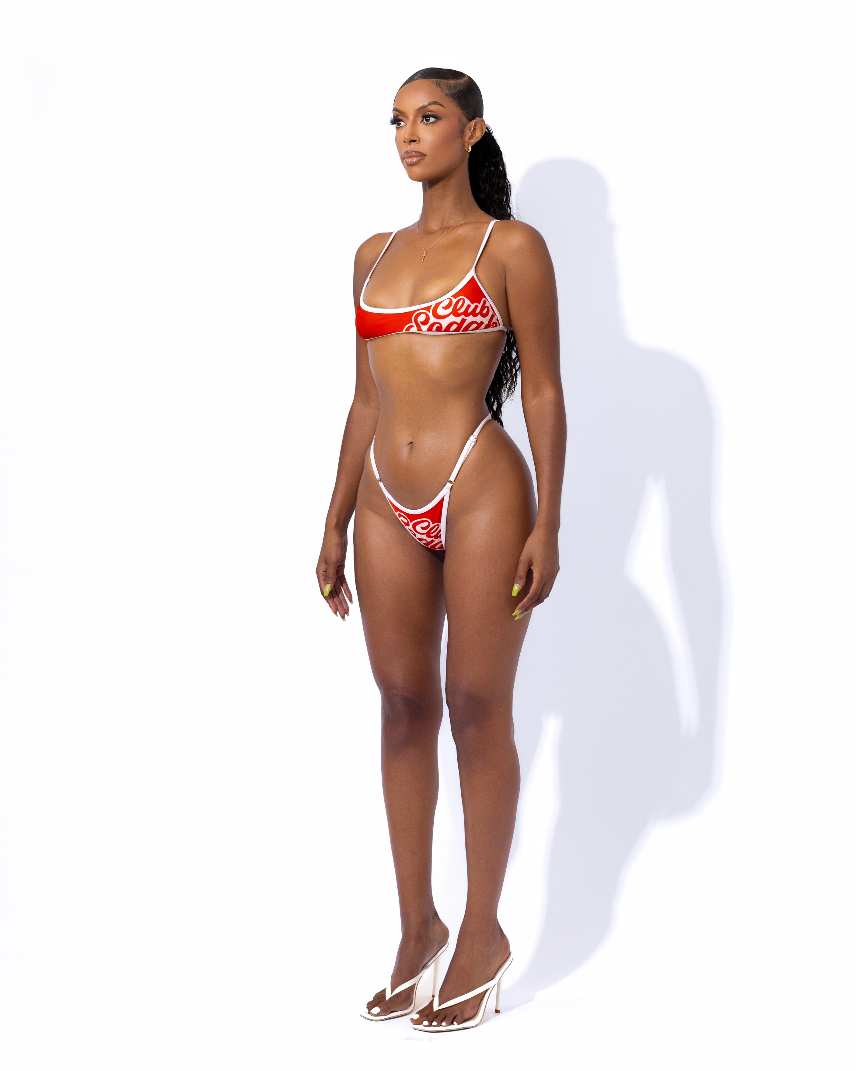 "DAKOTA" Bikini Top - Red/White