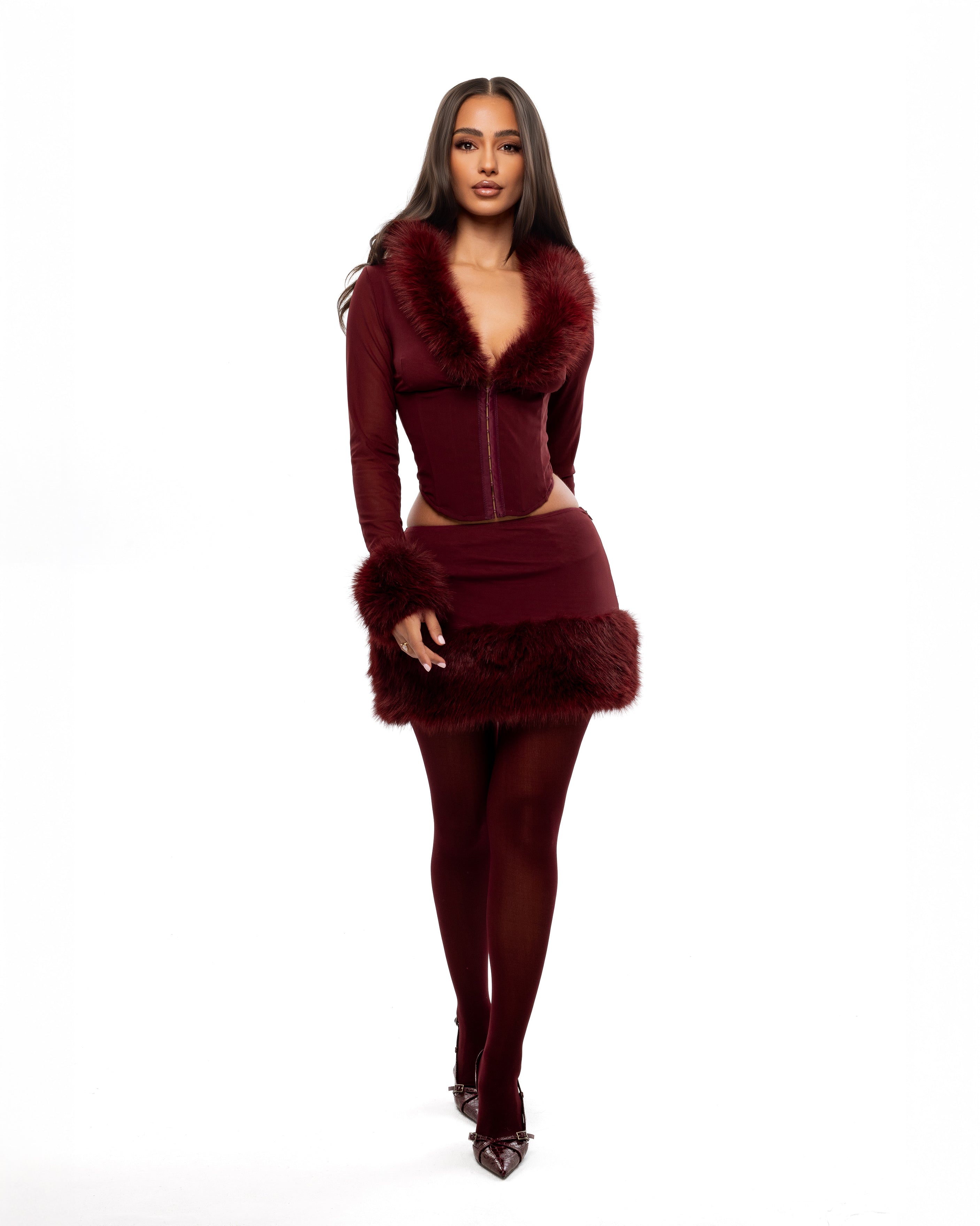"DOLCE" Top - Burgundy