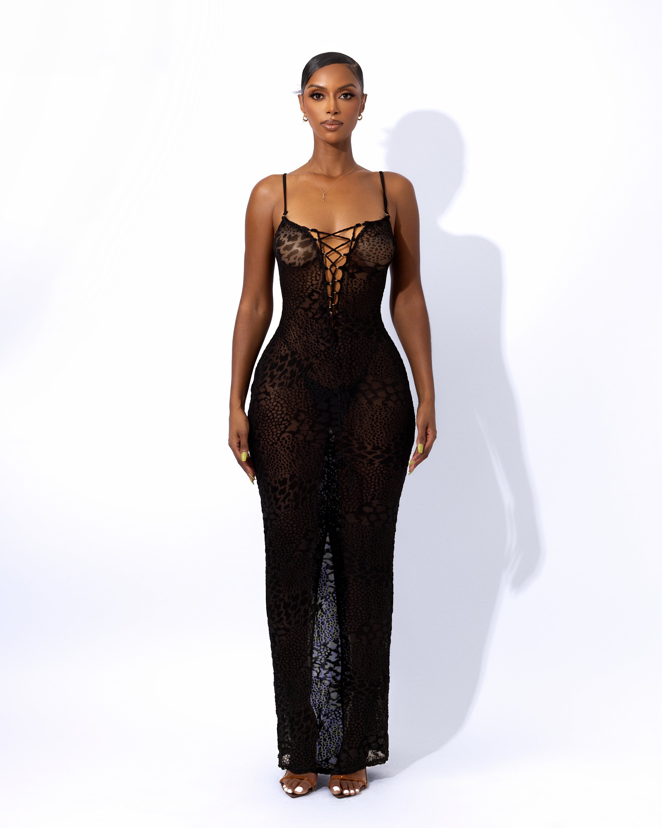 "FAZED" Maxi Dress - Black