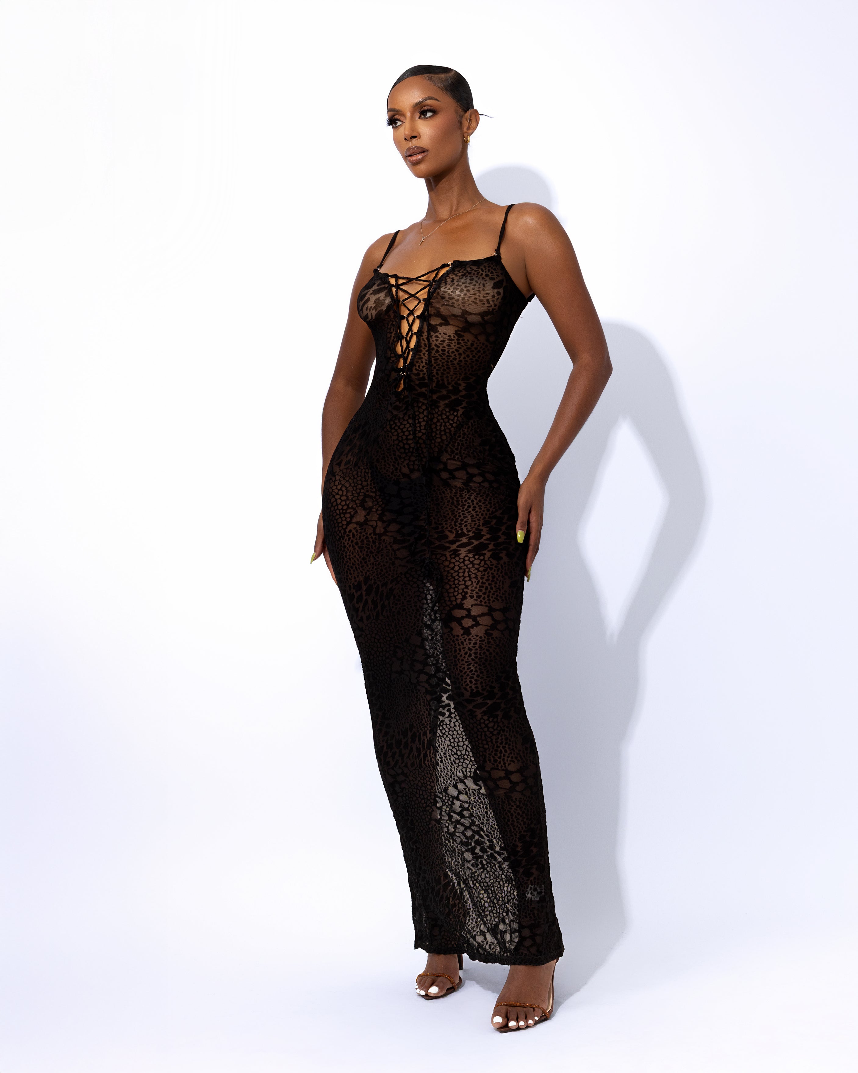 "FAZED" Maxi Dress - Black