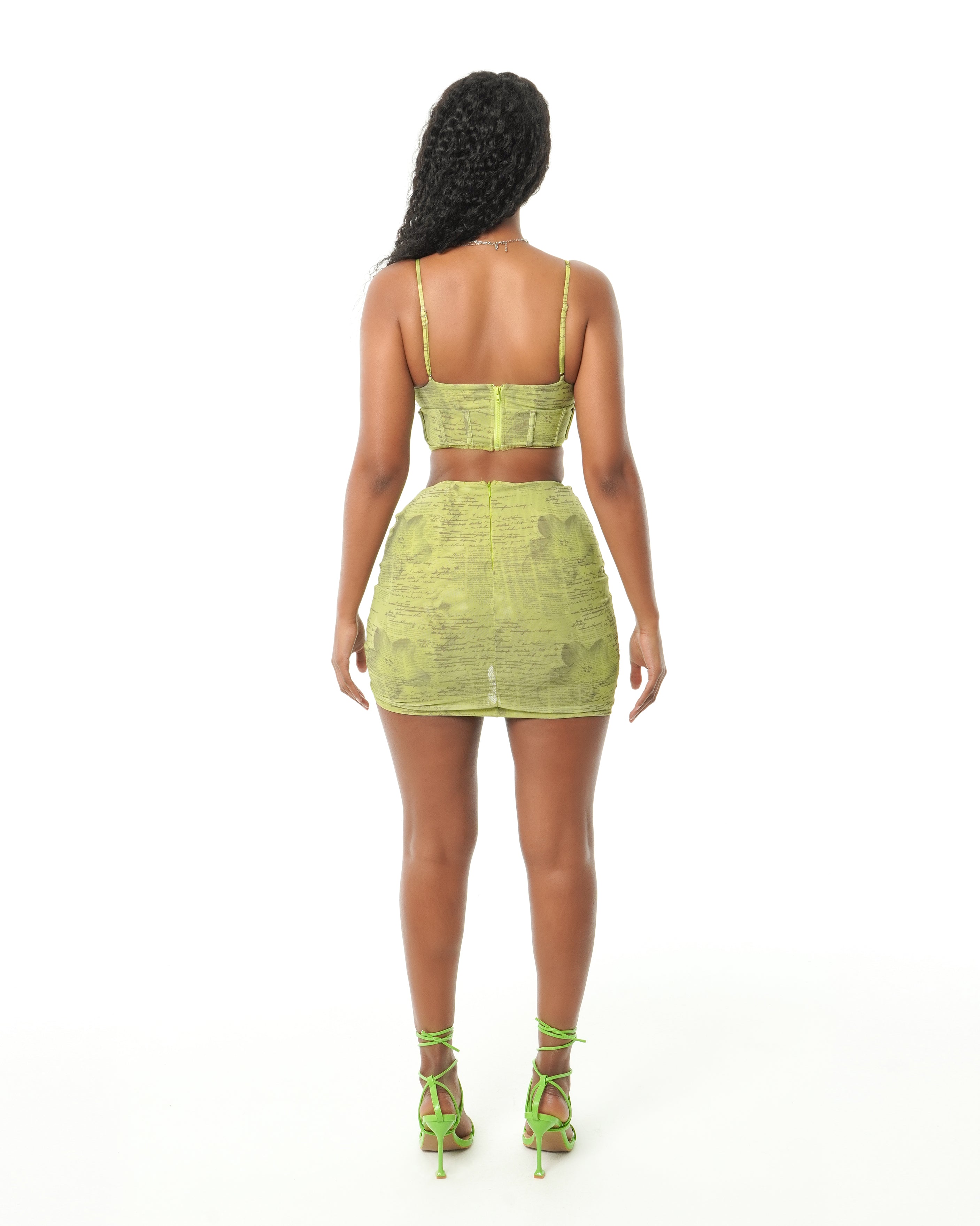 "FANTASY" Corset Top - Lime