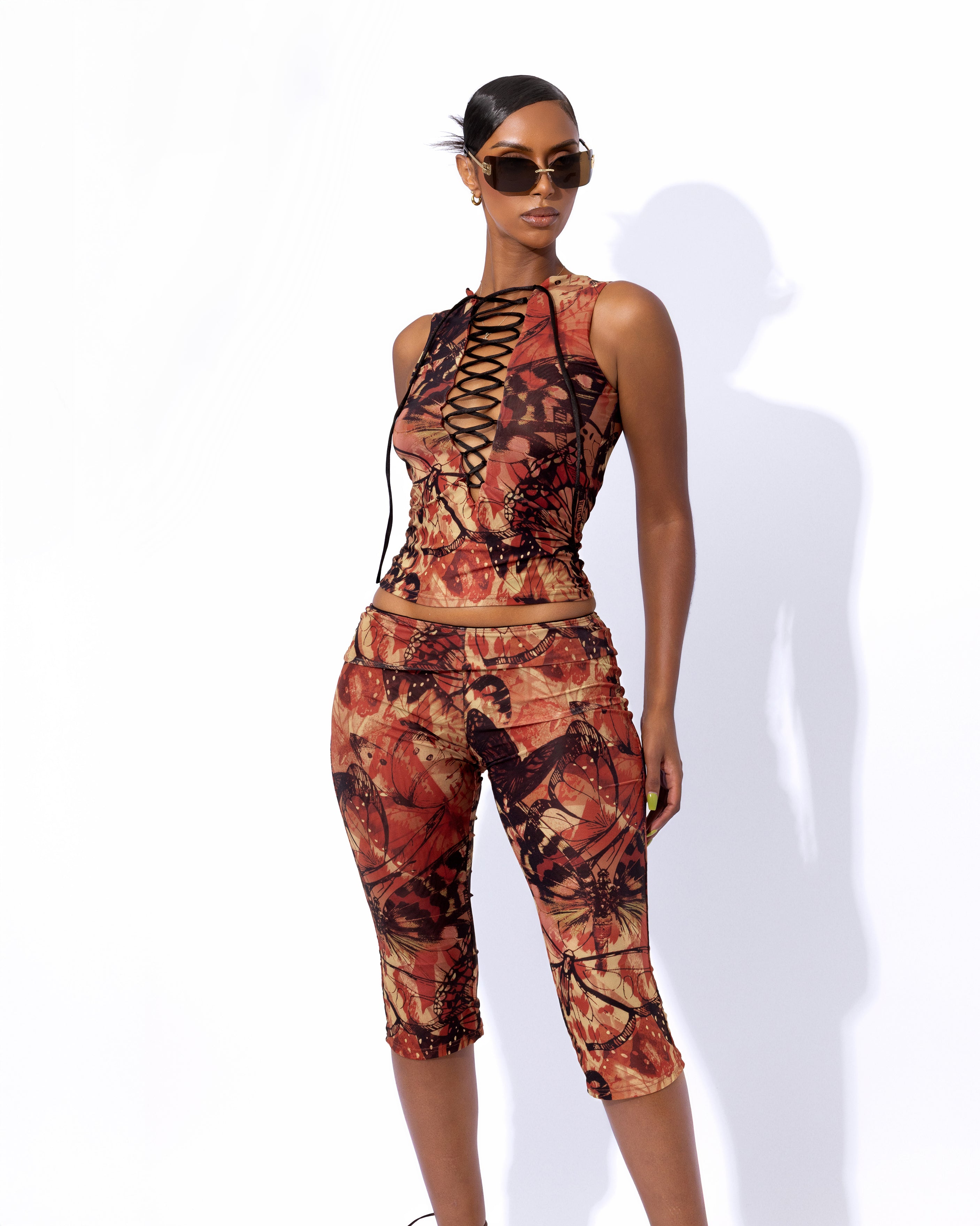 "KIMERA" Lace Up Top - Multi