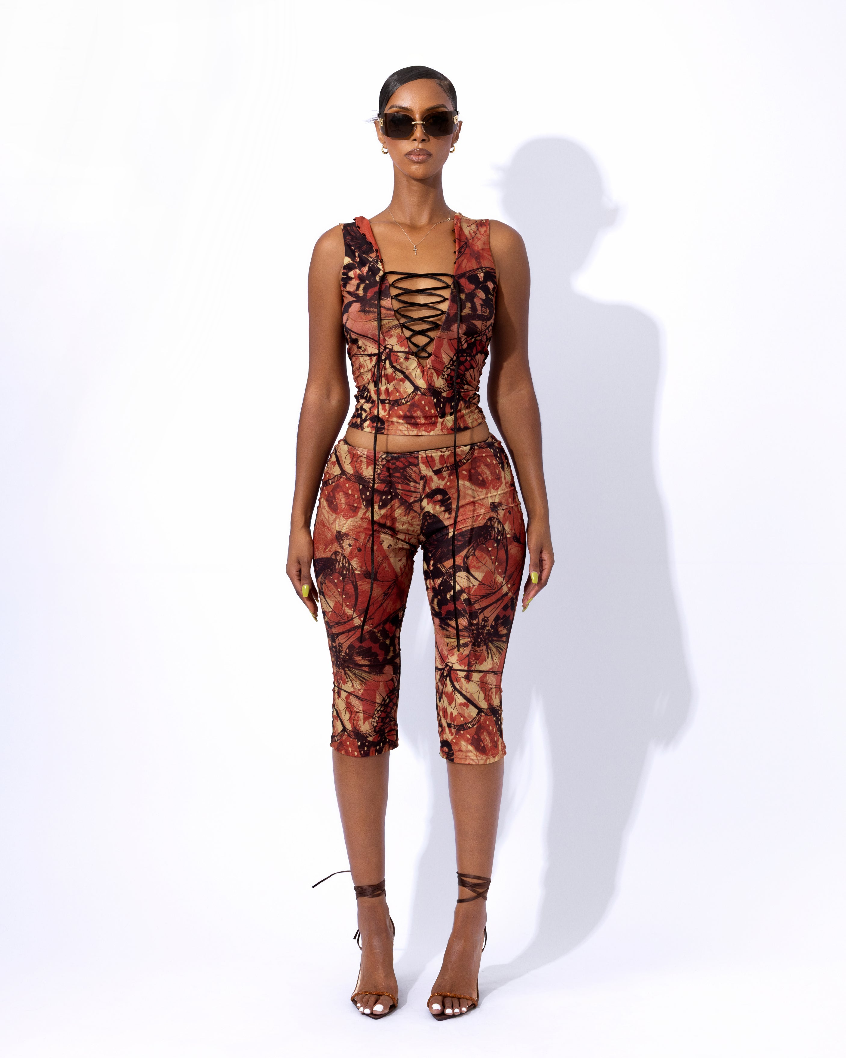 "KIMERA" Lace Up Top - Multi