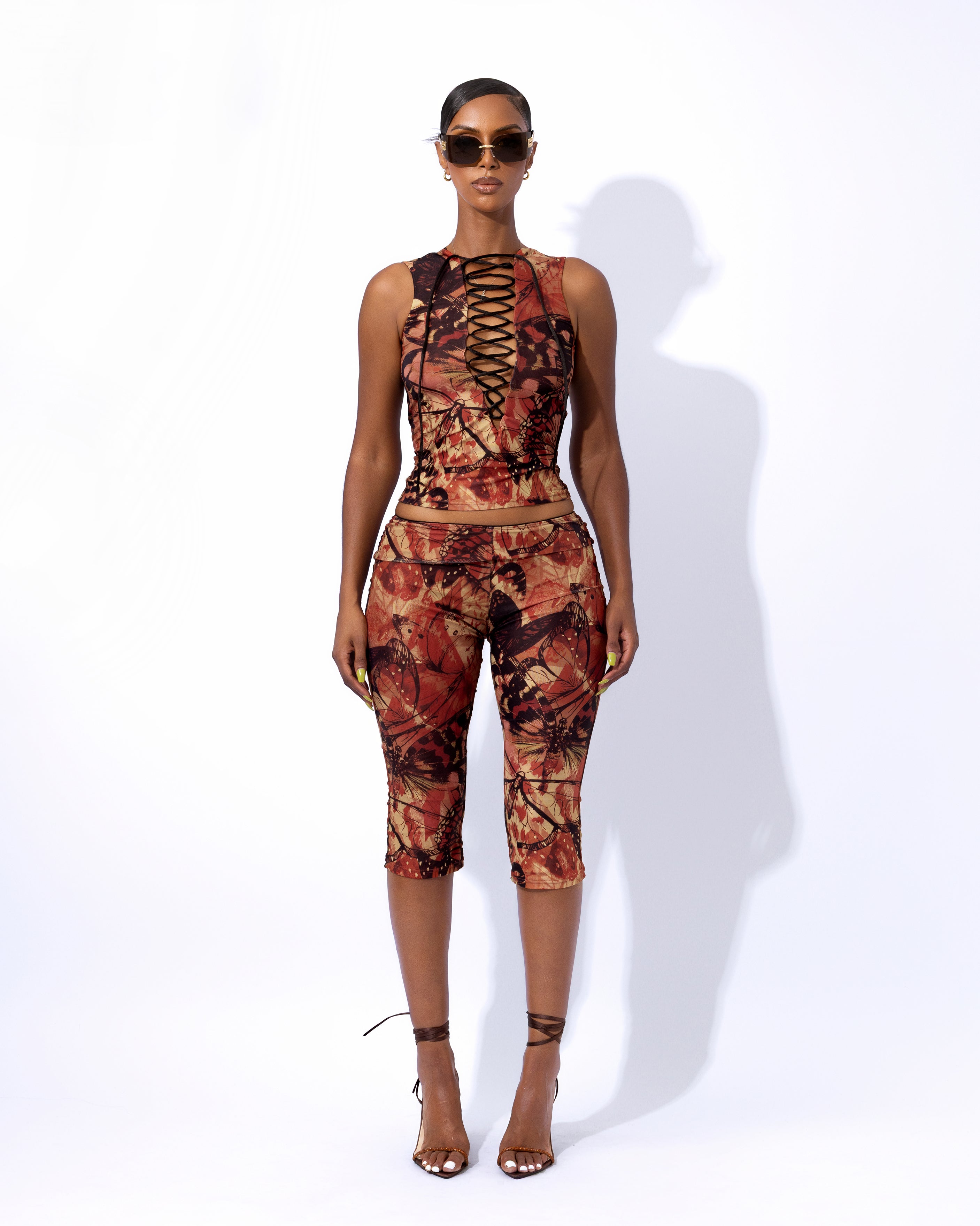 "LOLAH" Capri Trousers - Multi