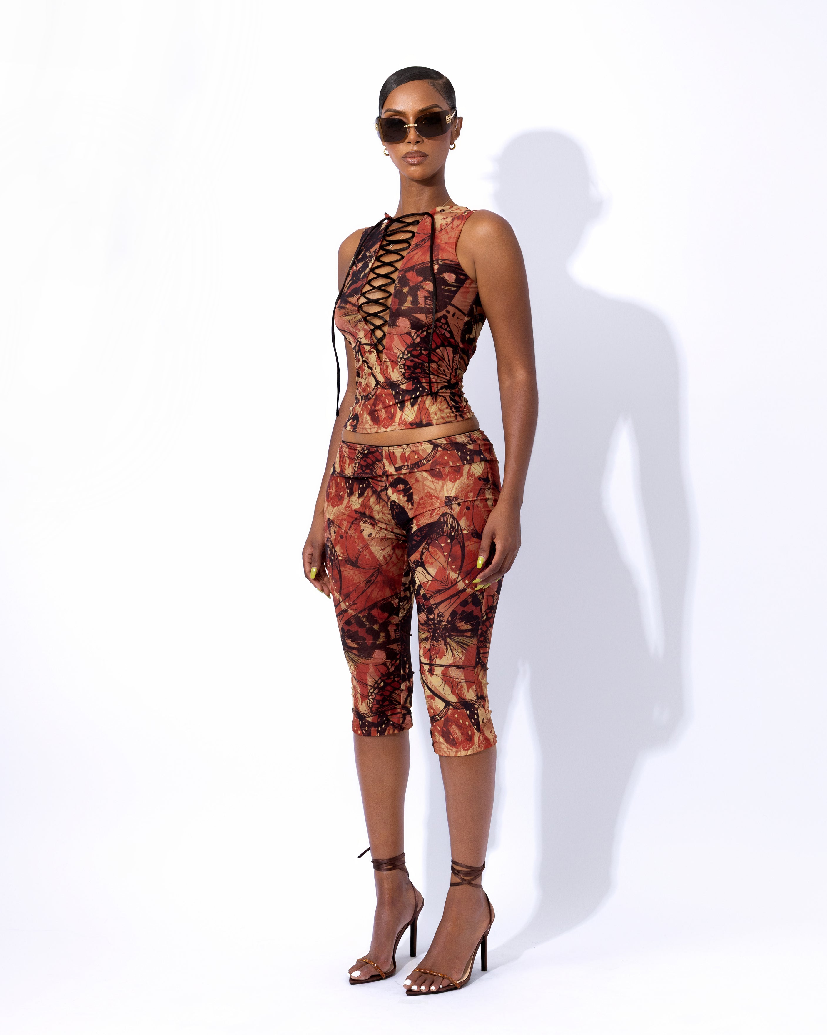 "KIMERA" Lace Up Top - Multi