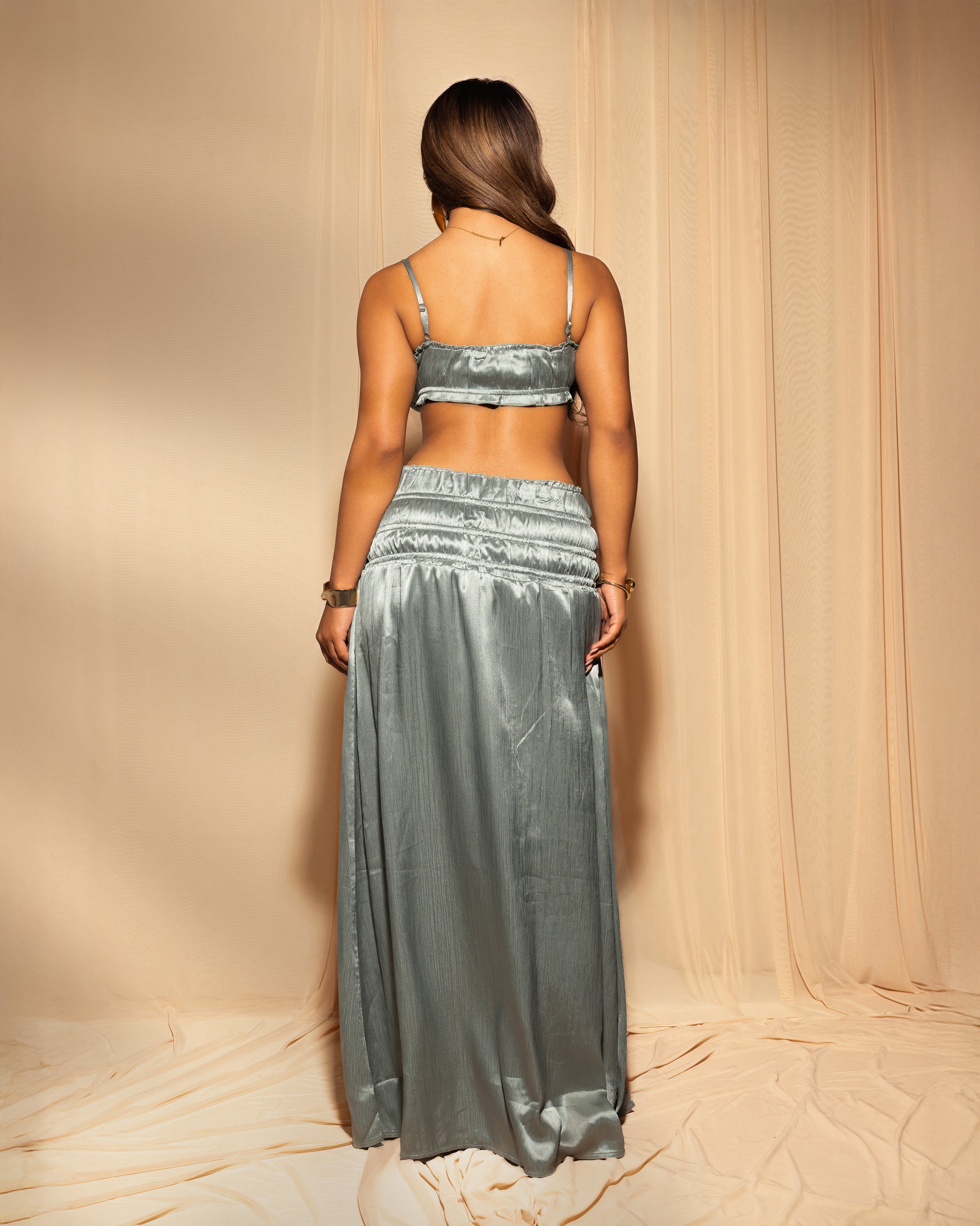 "CAMILA" Maxi Skirt - Dusty Mint