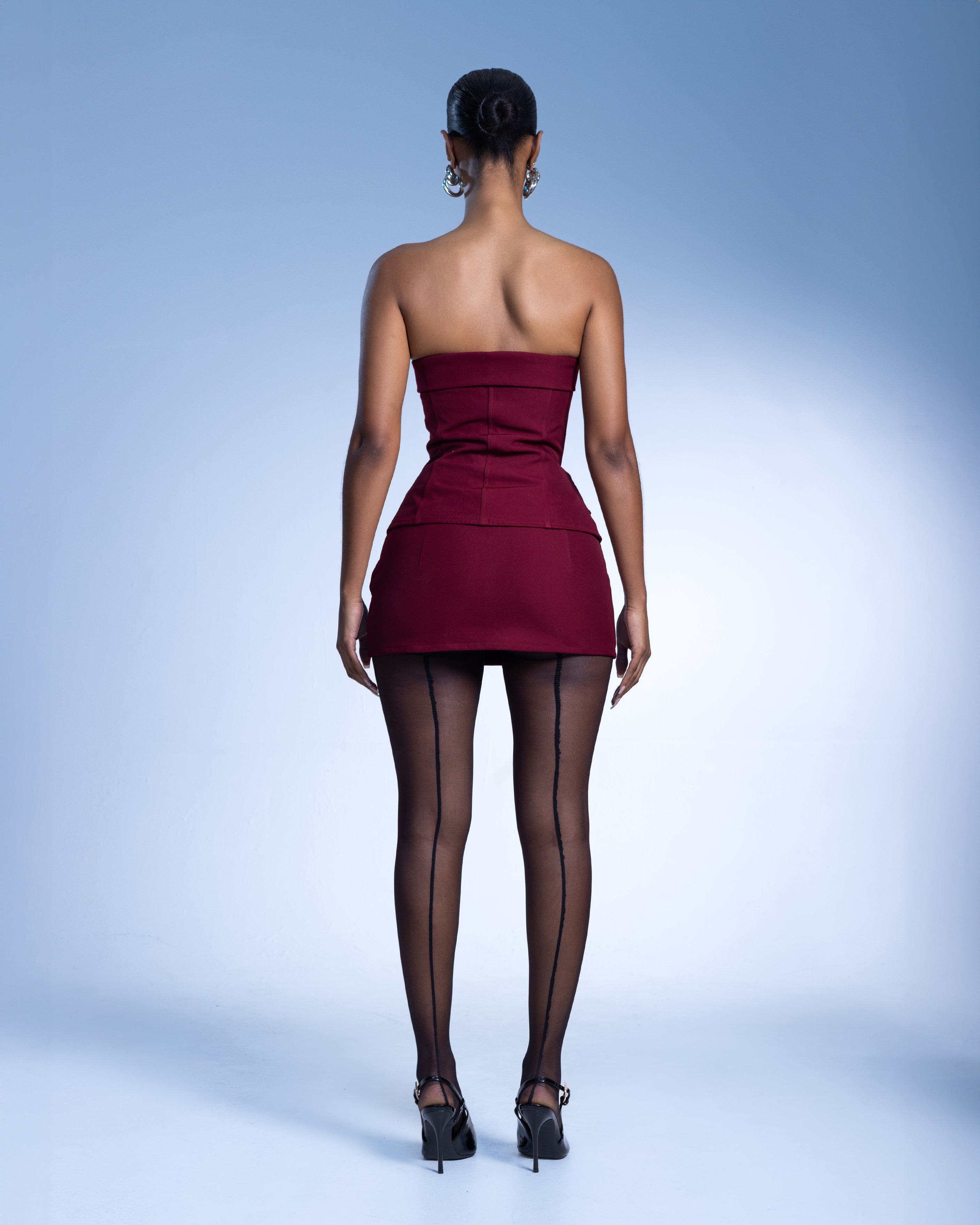 "BLAIR" Skirt - Burgundy