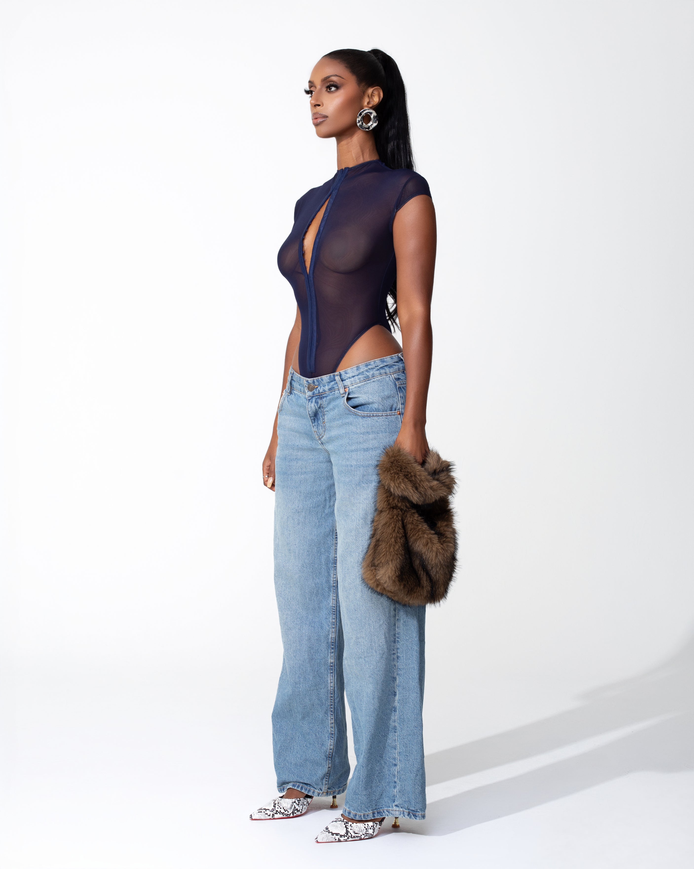 "ESCAPE" Bodysuit - Midnight Blue