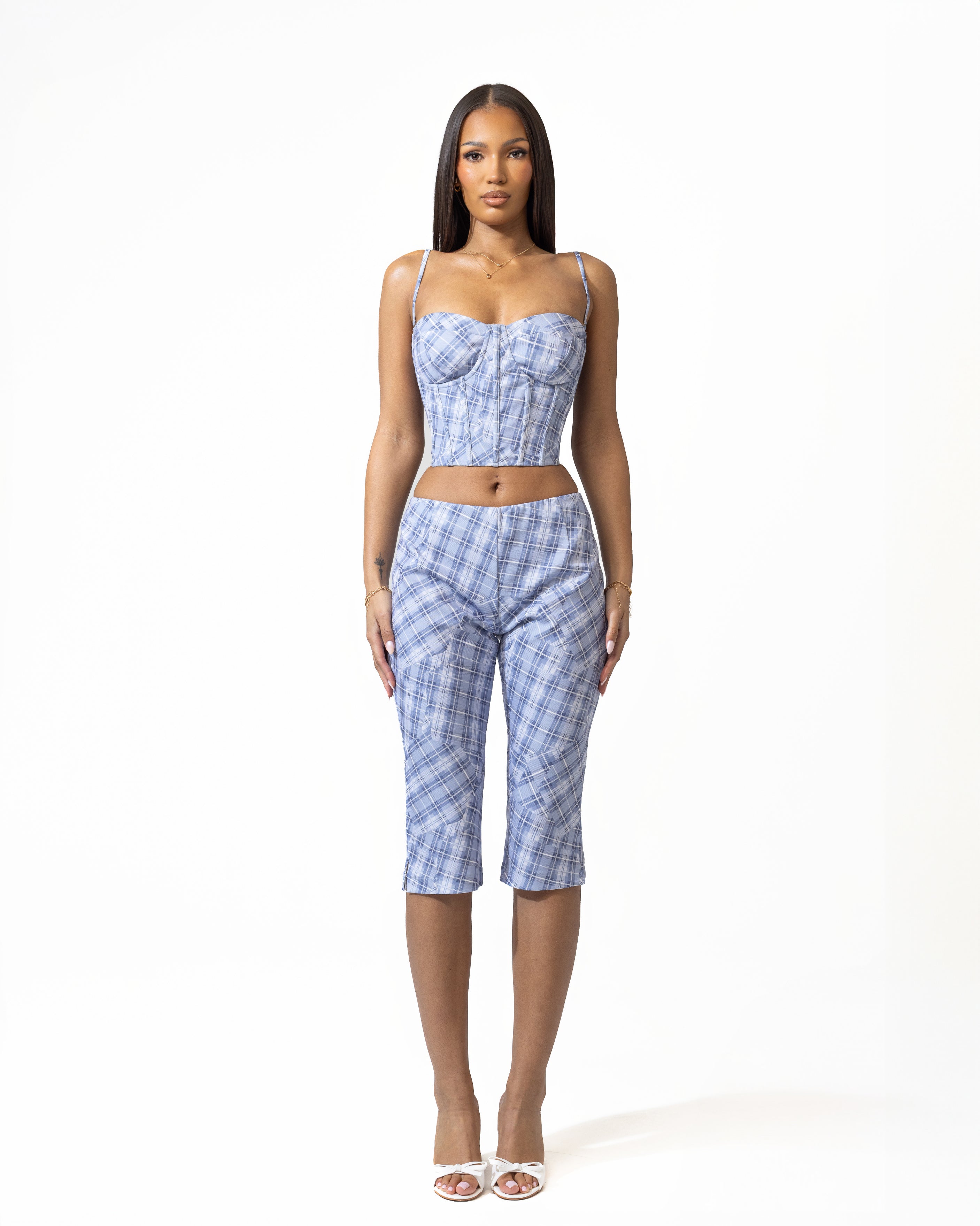 "MELINA" Capri Trousers - Blue