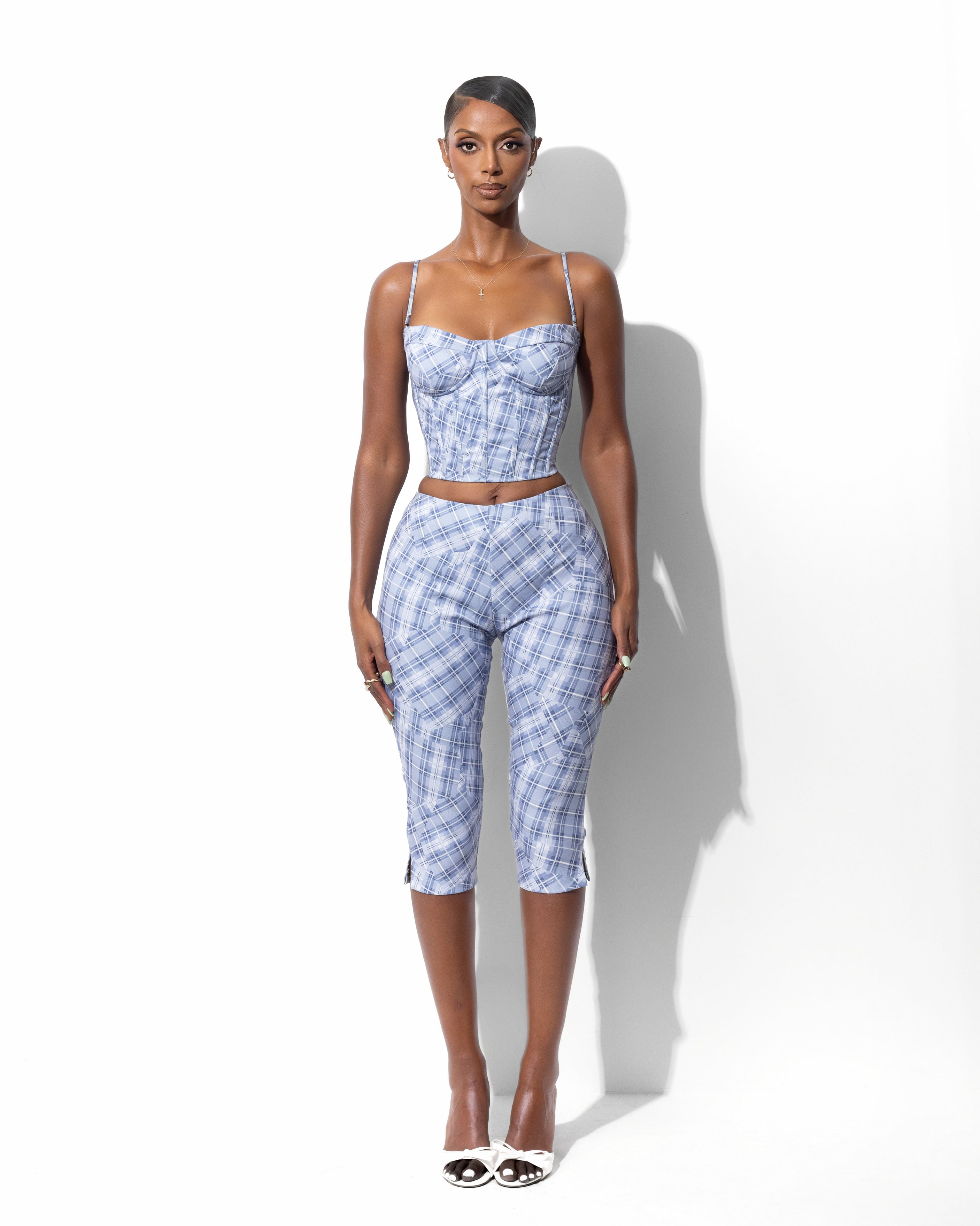 "MELINA" Capri Trousers - Blue