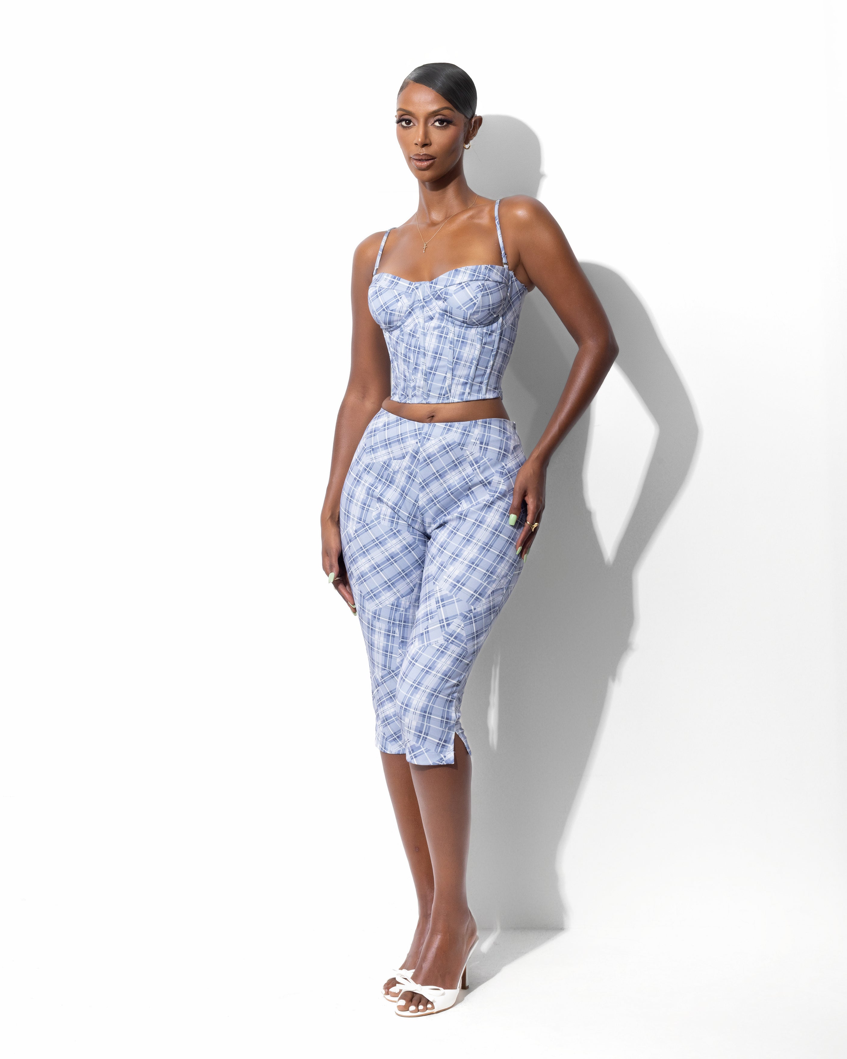 "MELINA" Capri Trousers - Blue