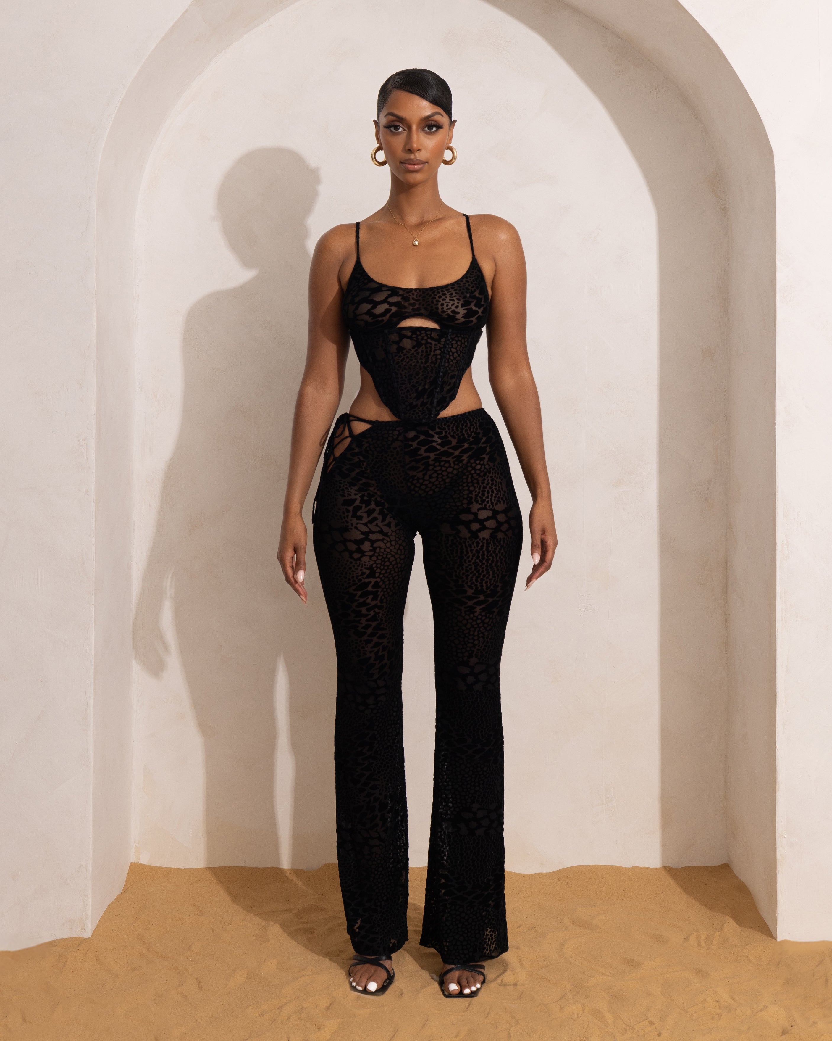 "FANTASY" Corset Top - Black