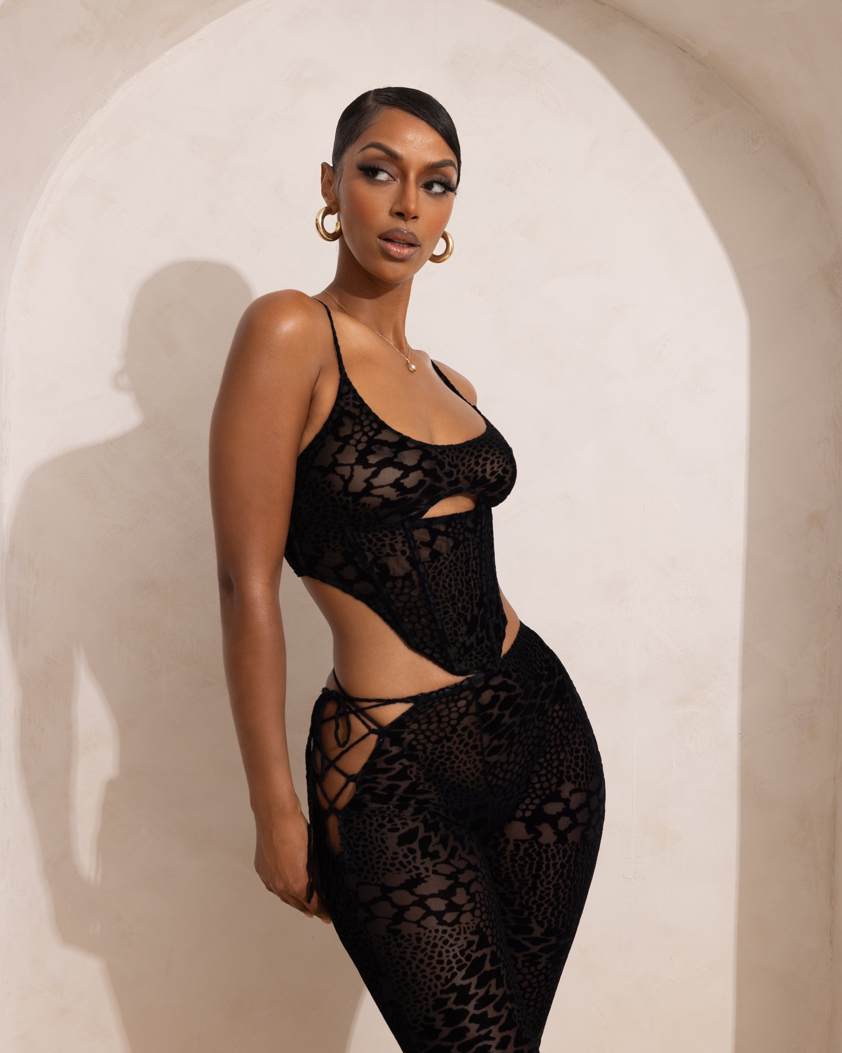 "FANTASY" Corset Top - Black