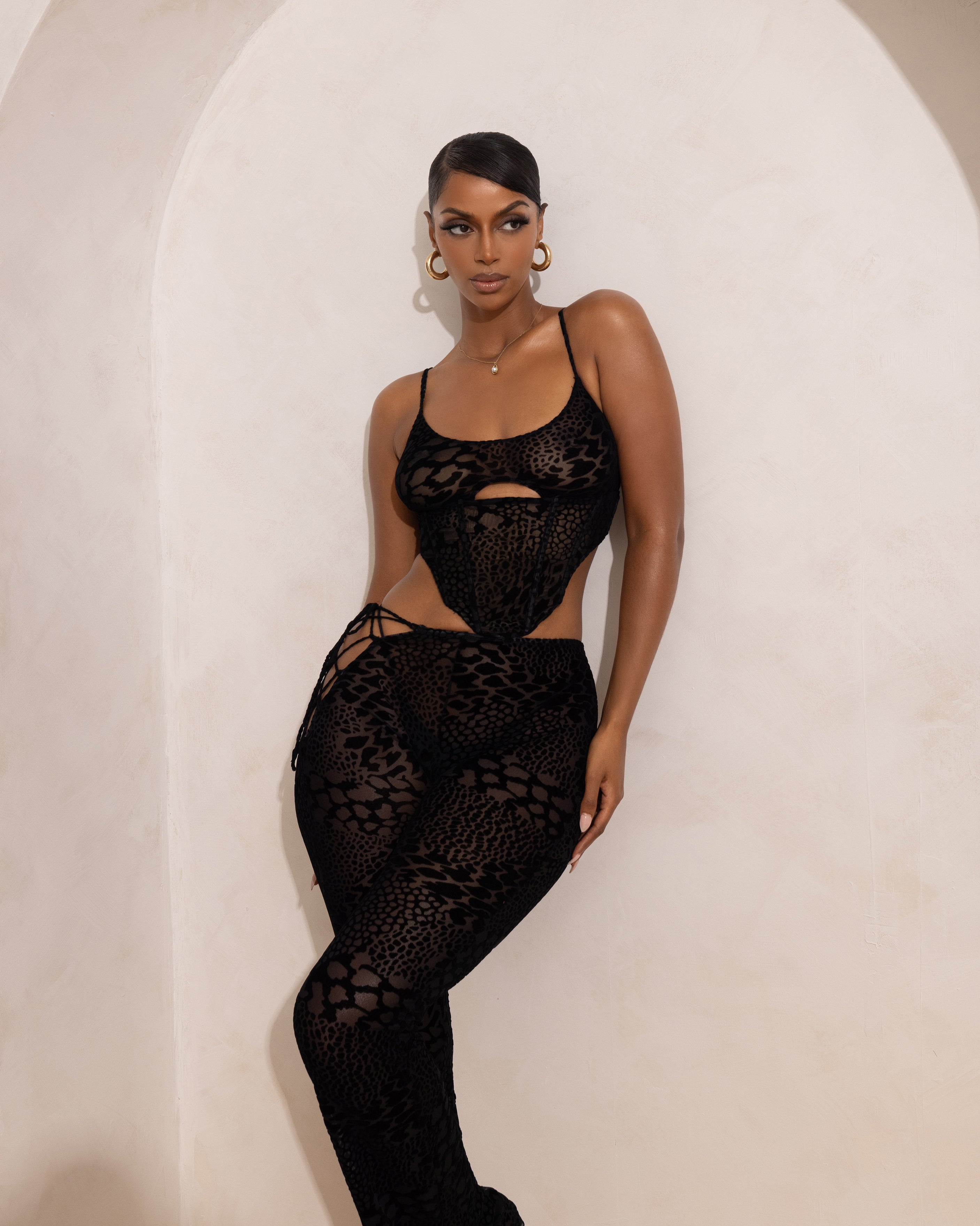"FANTASY" Corset Top - Black
