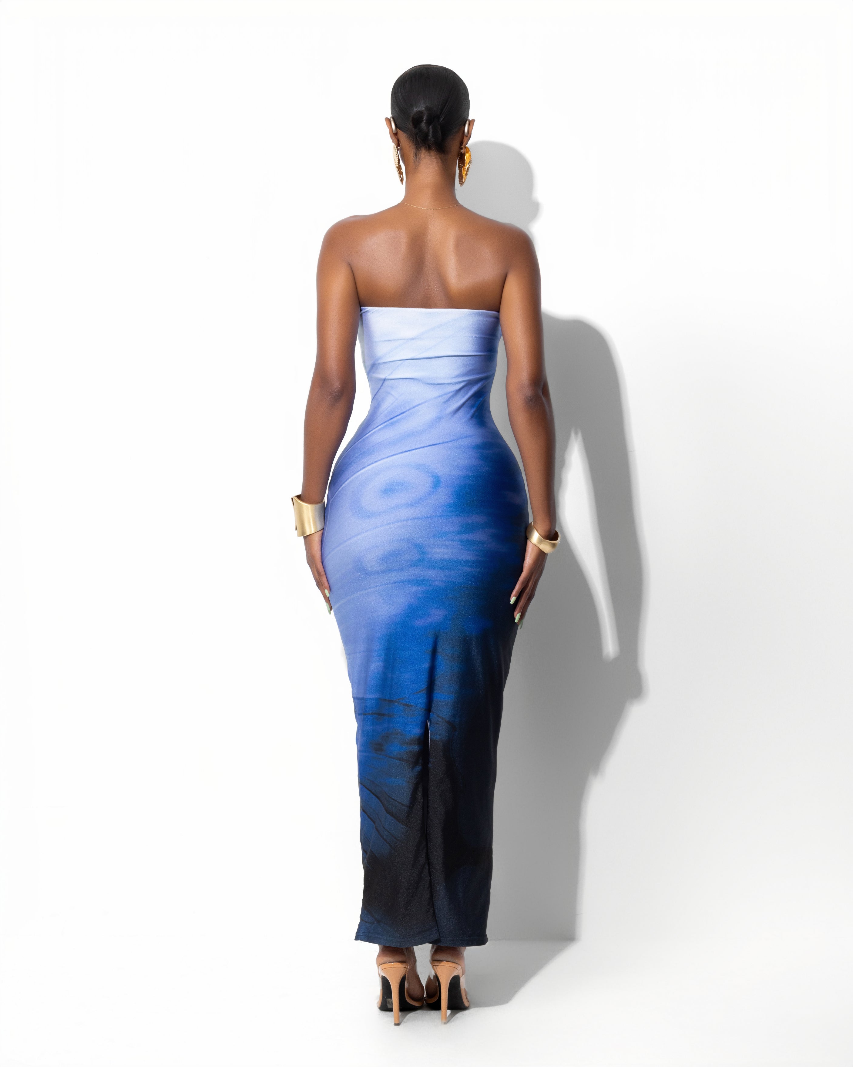 "FORTUNE" Midi Dress - Blue