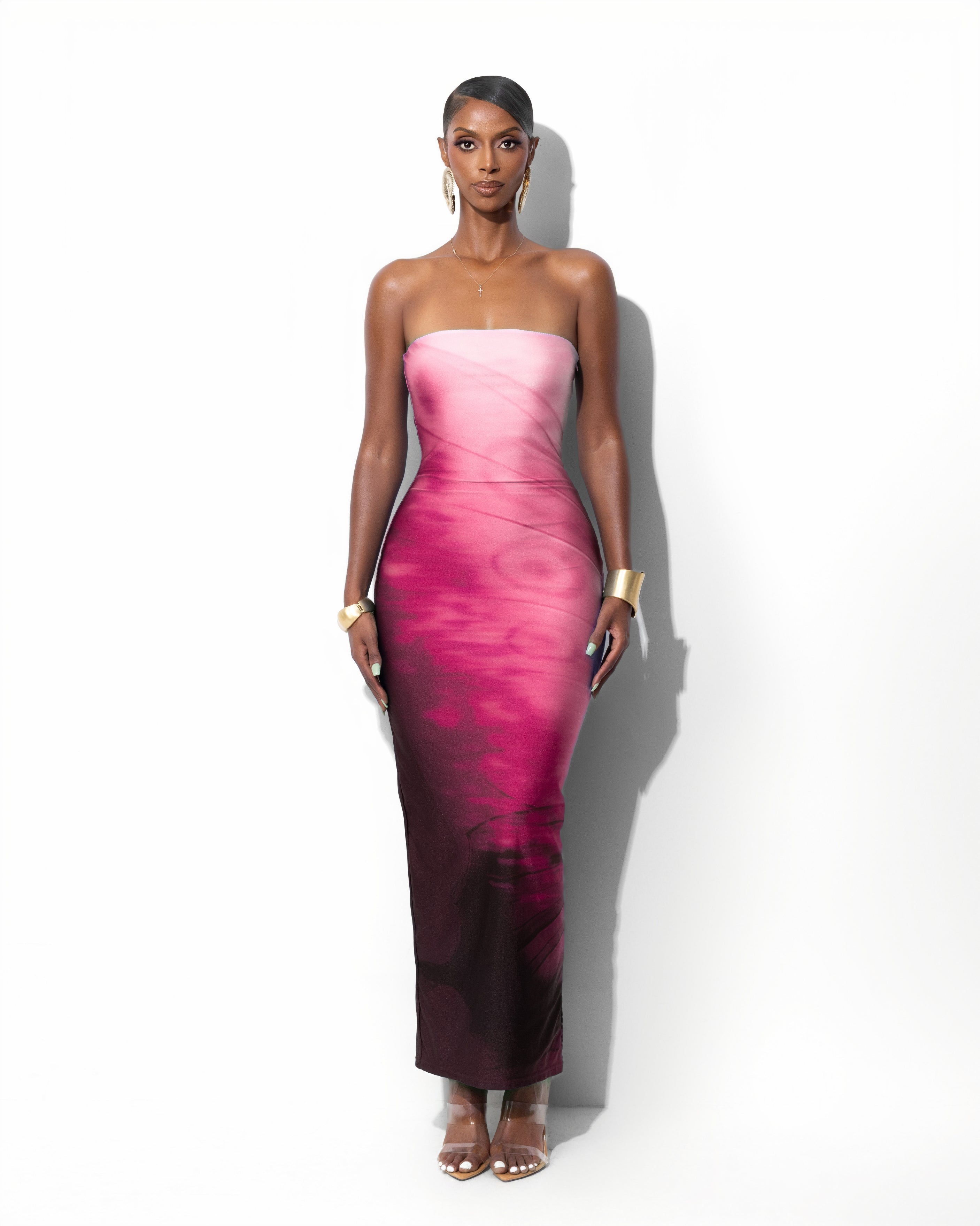 "FORTUNE" Midi Dress - Pink