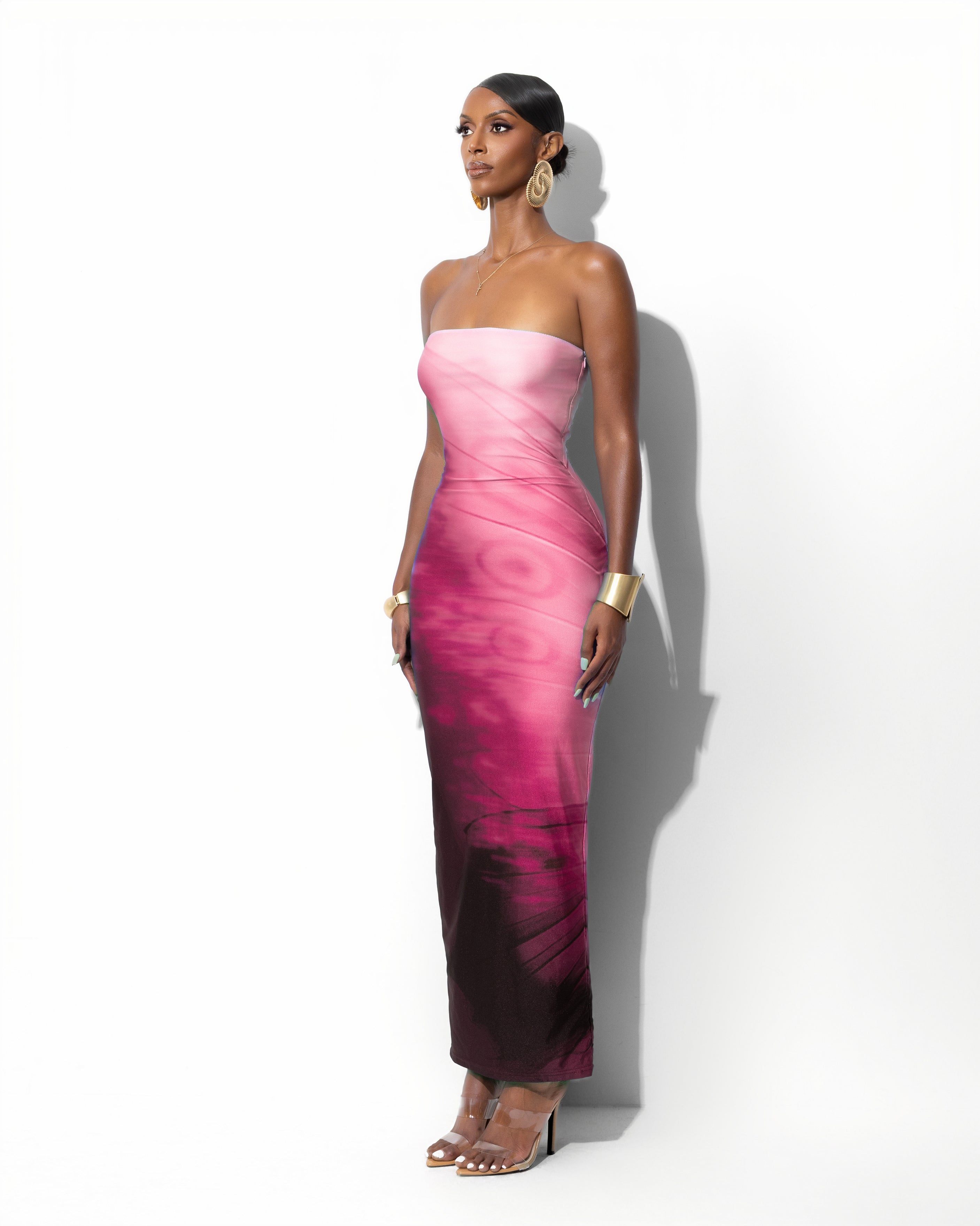 "FORTUNE" Midi Dress - Pink