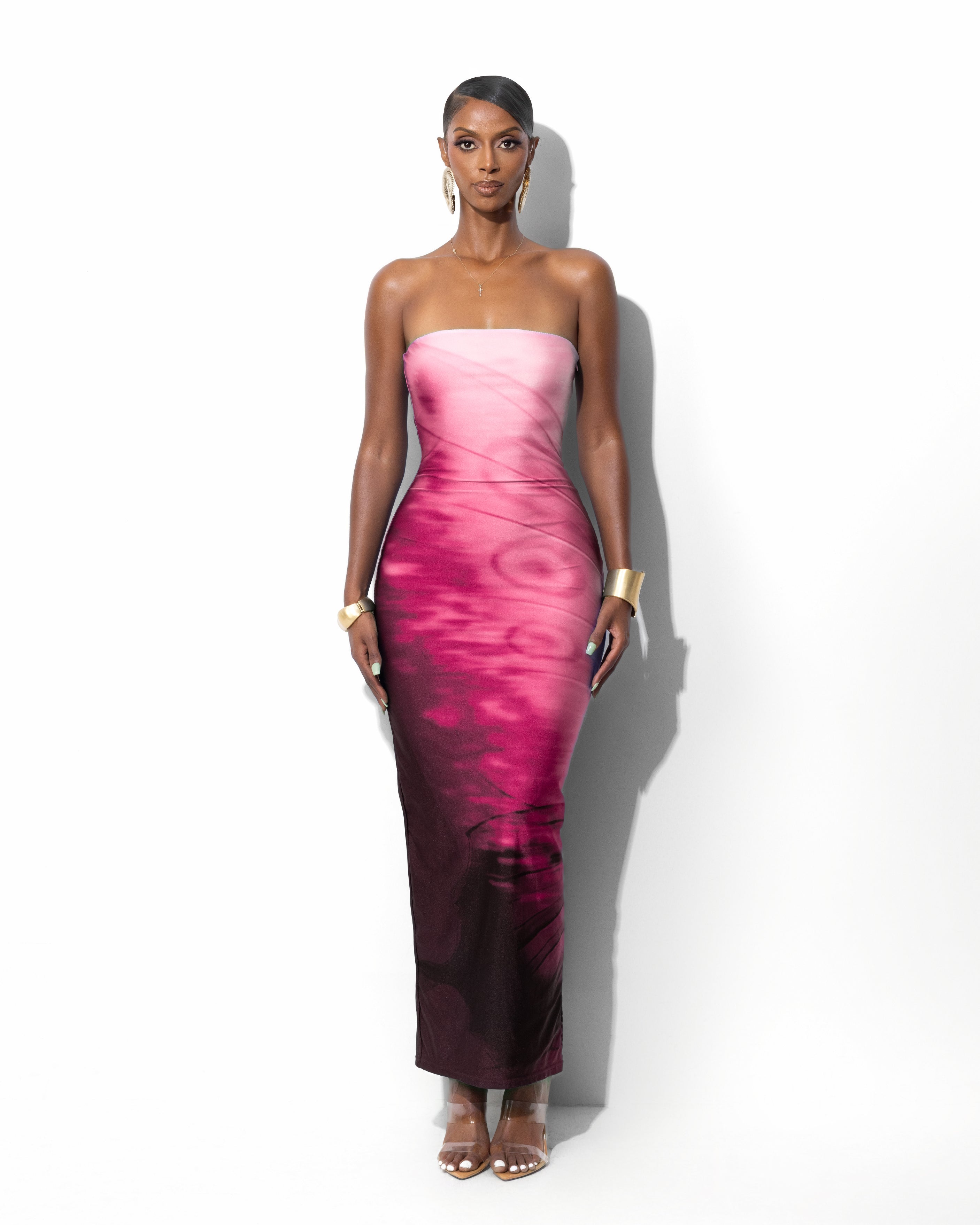 "FORTUNE" Midi Dress - Pink