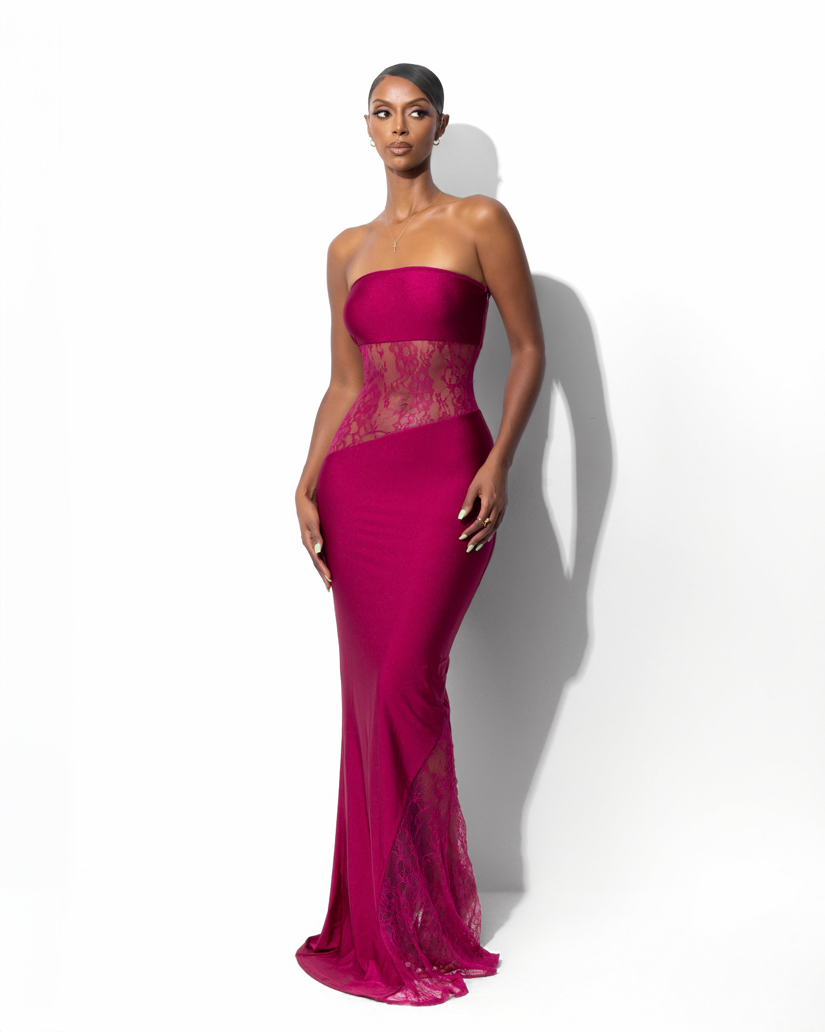 "PERRY" Maxi Dress - Berry