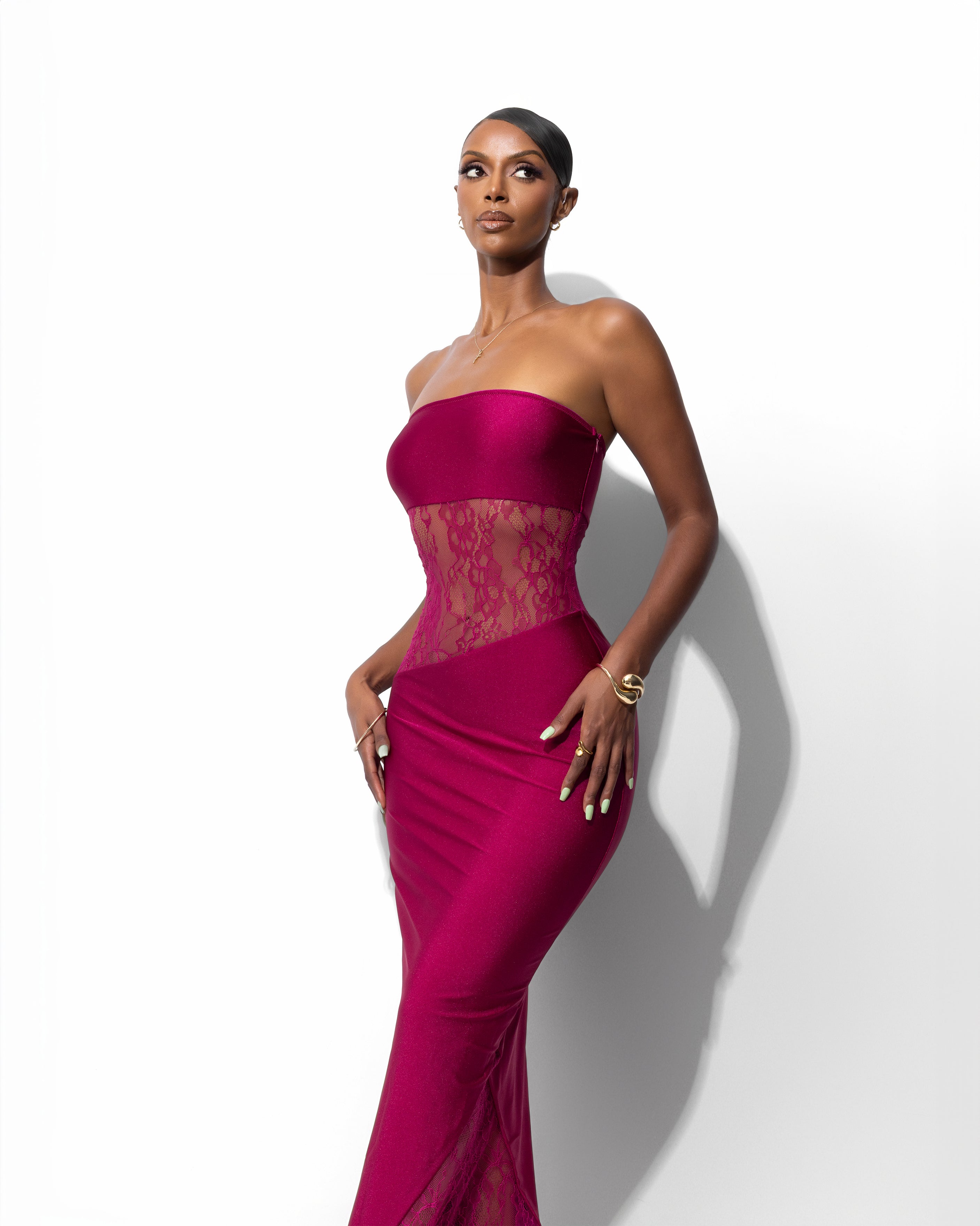 "PERRY" Maxi Dress - Berry