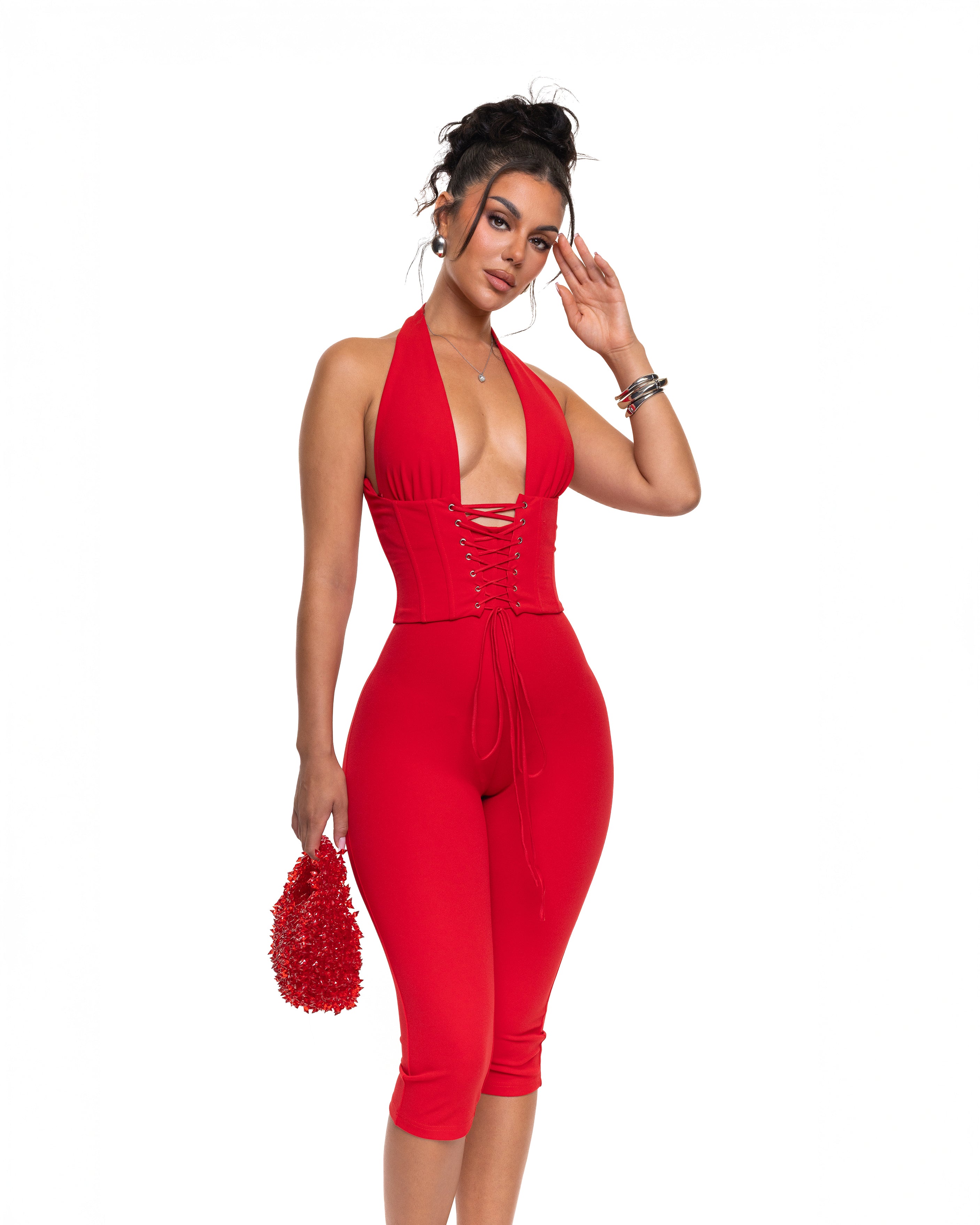 "DAPHNE" Jumpsuit - Red