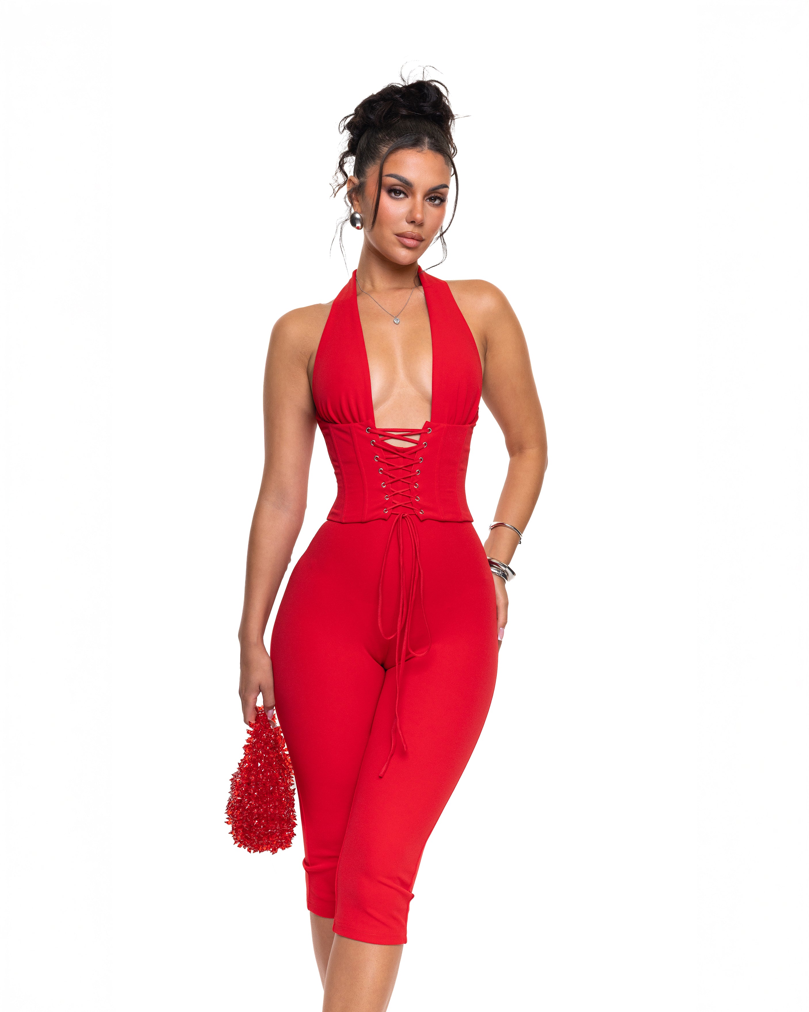 "DAPHNE" Jumpsuit - Red