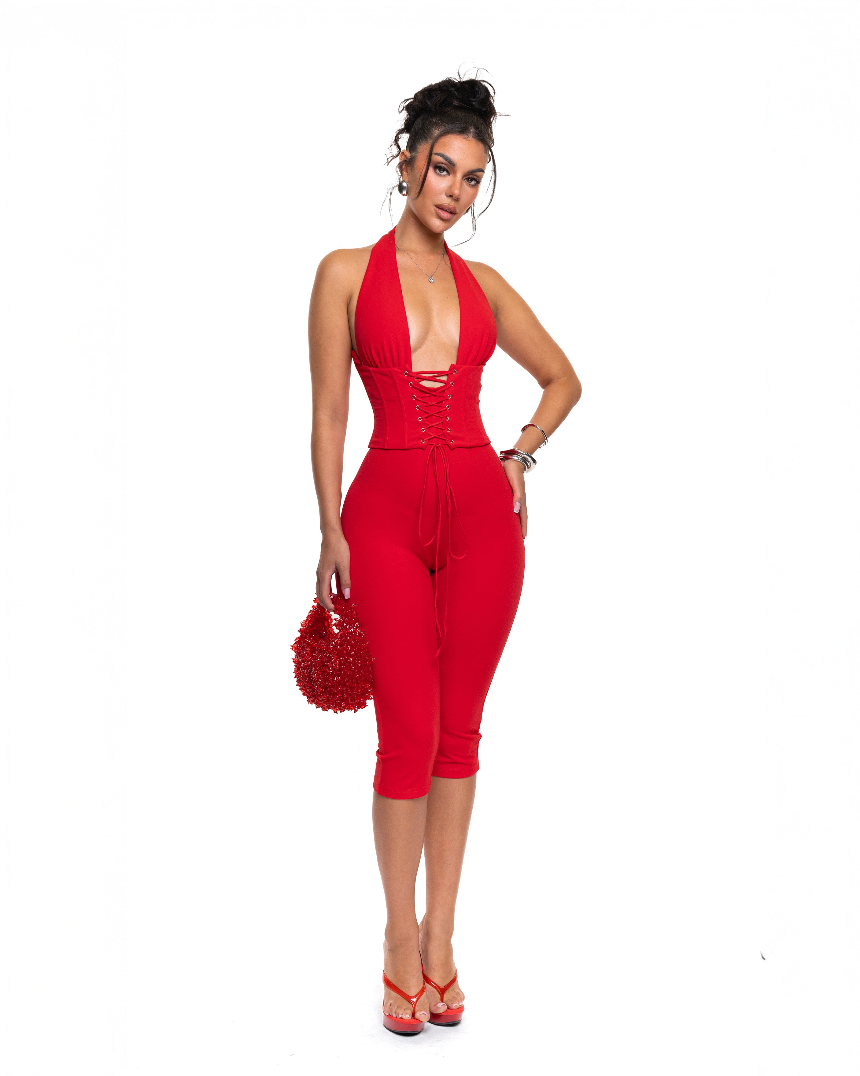"DAPHNE" Jumpsuit - Red