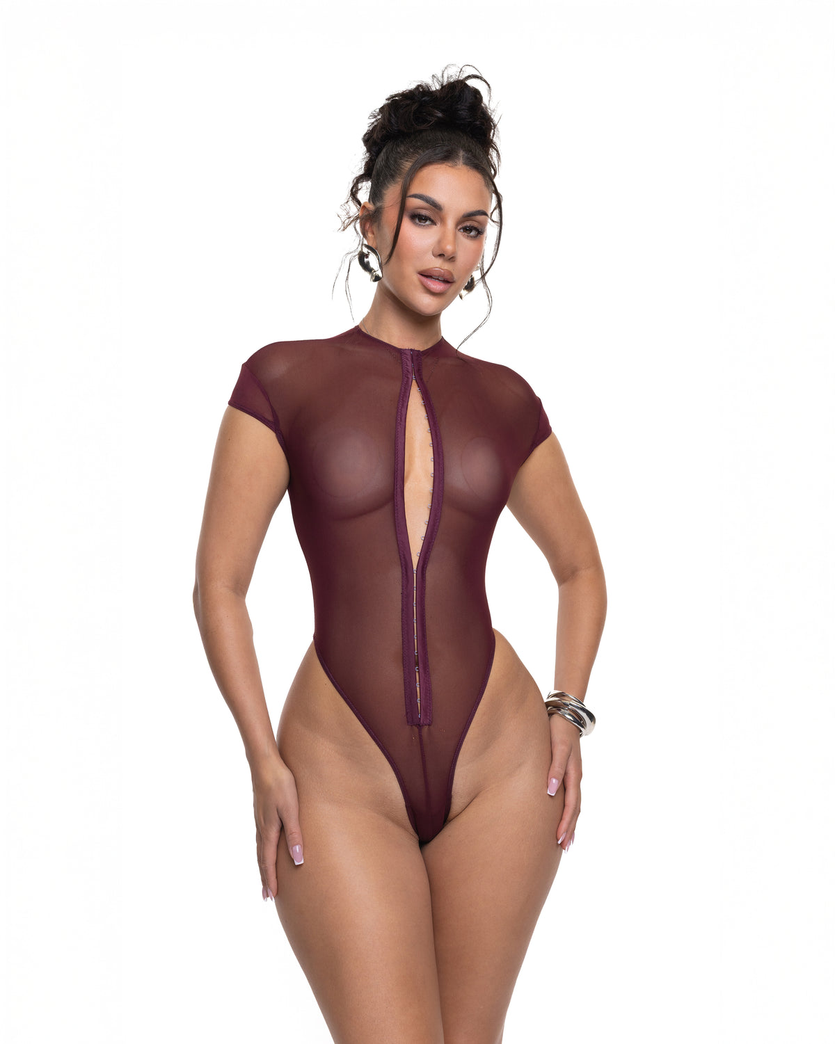 "ESCAPE" Bodysuit - Maroon