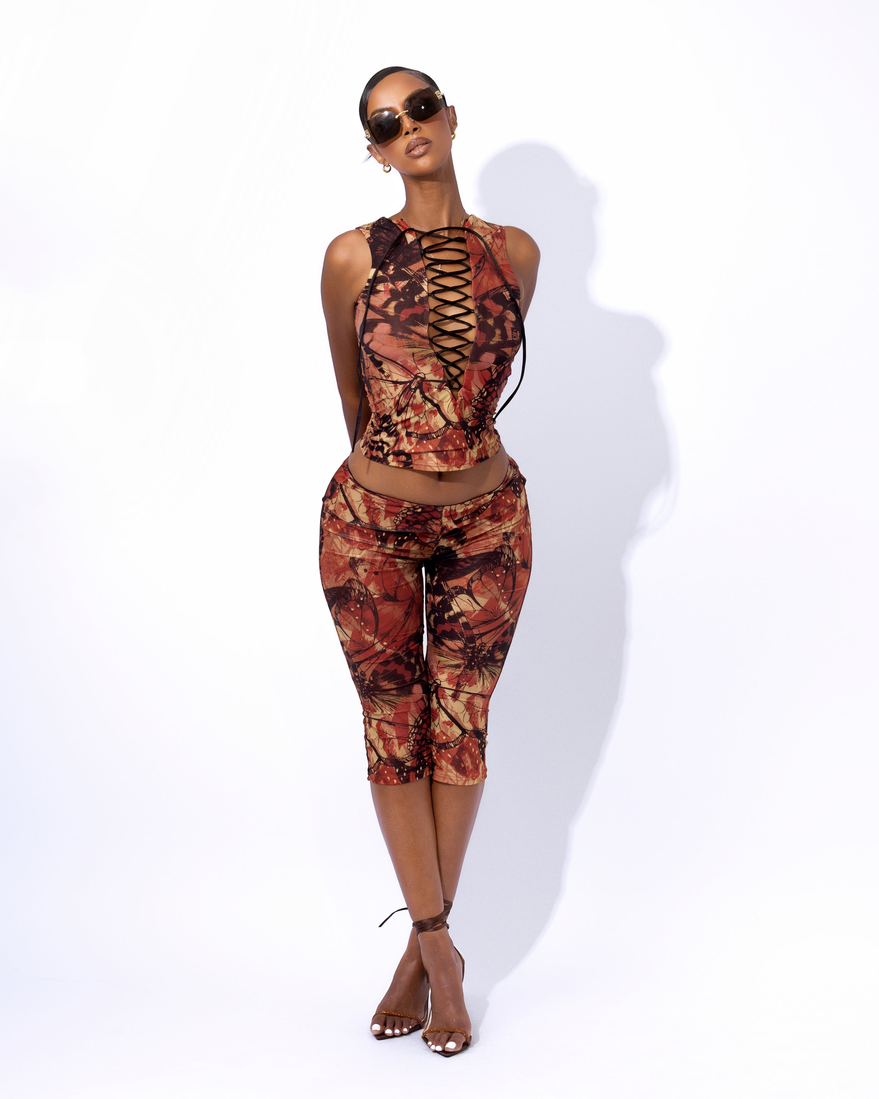 &quot;KIMERA&quot; Lace Up Top - Multi