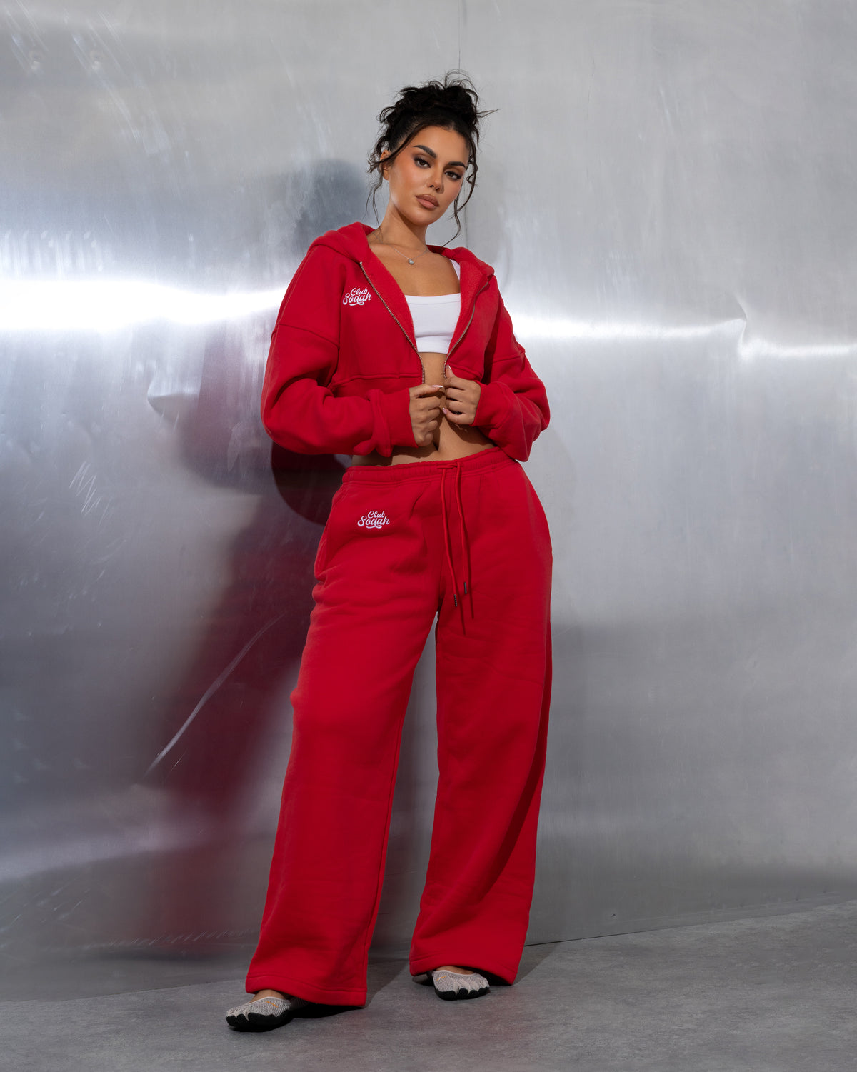 "LAYLAH" Joggers - Red/White