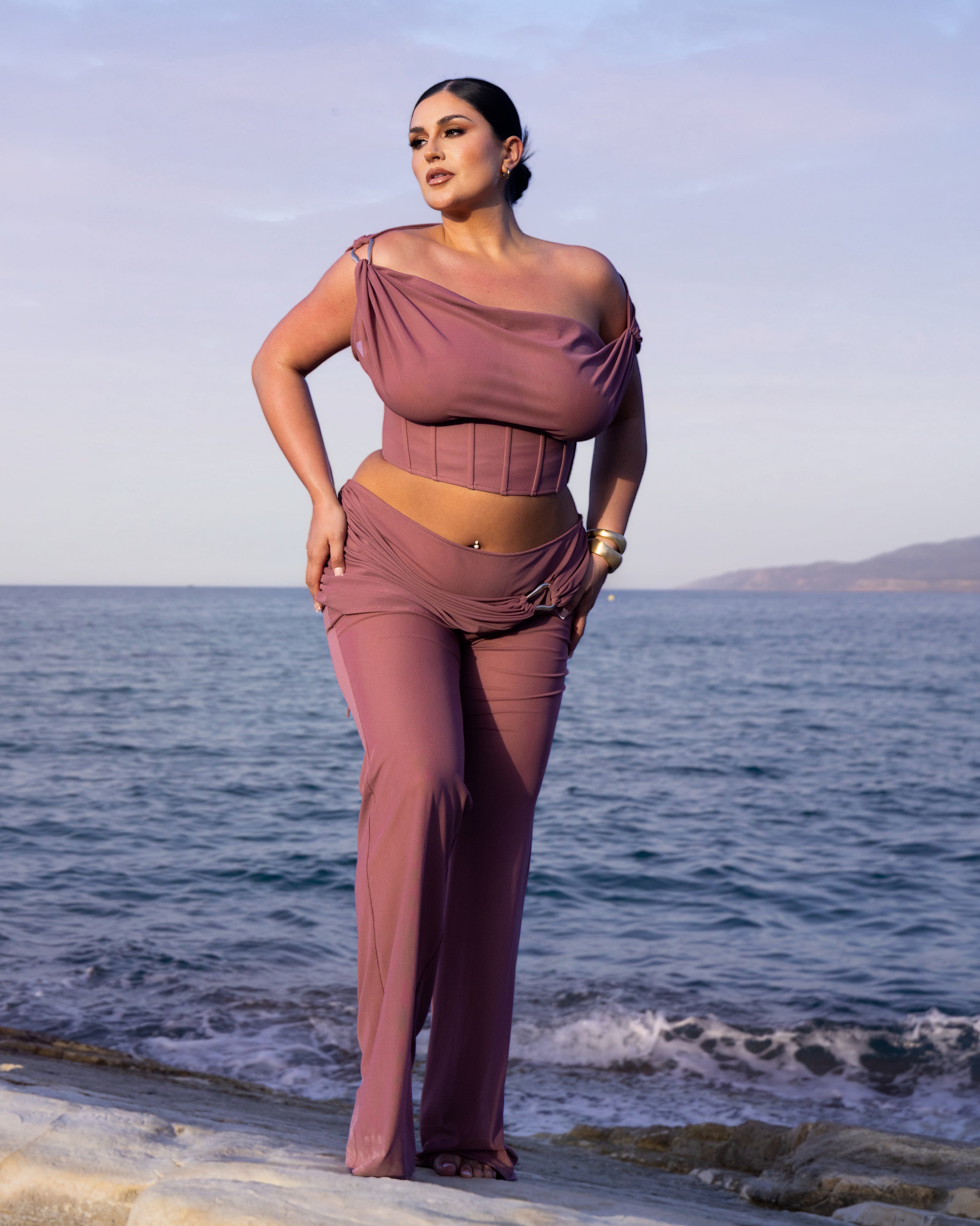 &quot;ODETTE&quot; Trousers - Mauve