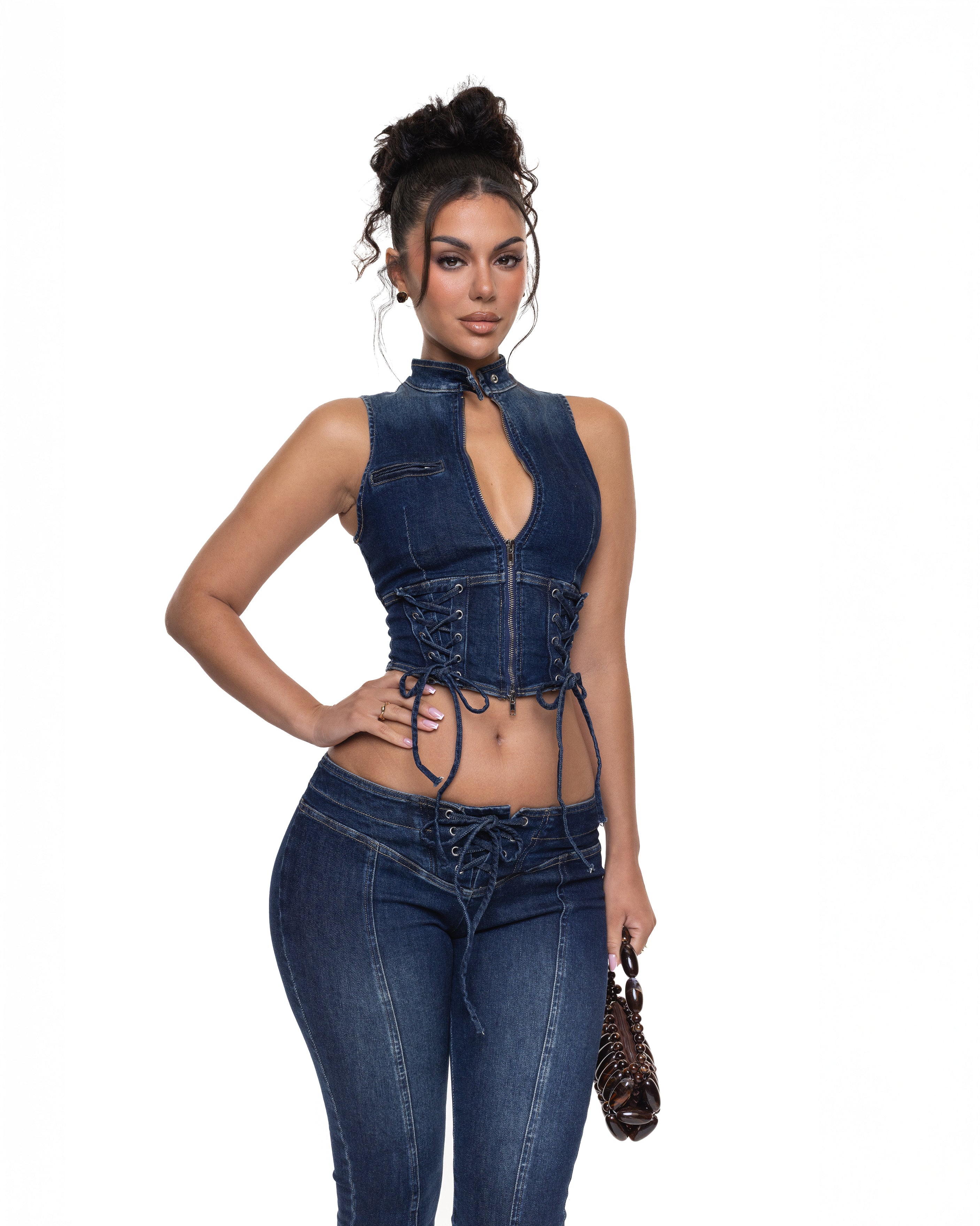 "RAVEN" Top - Blue Denim