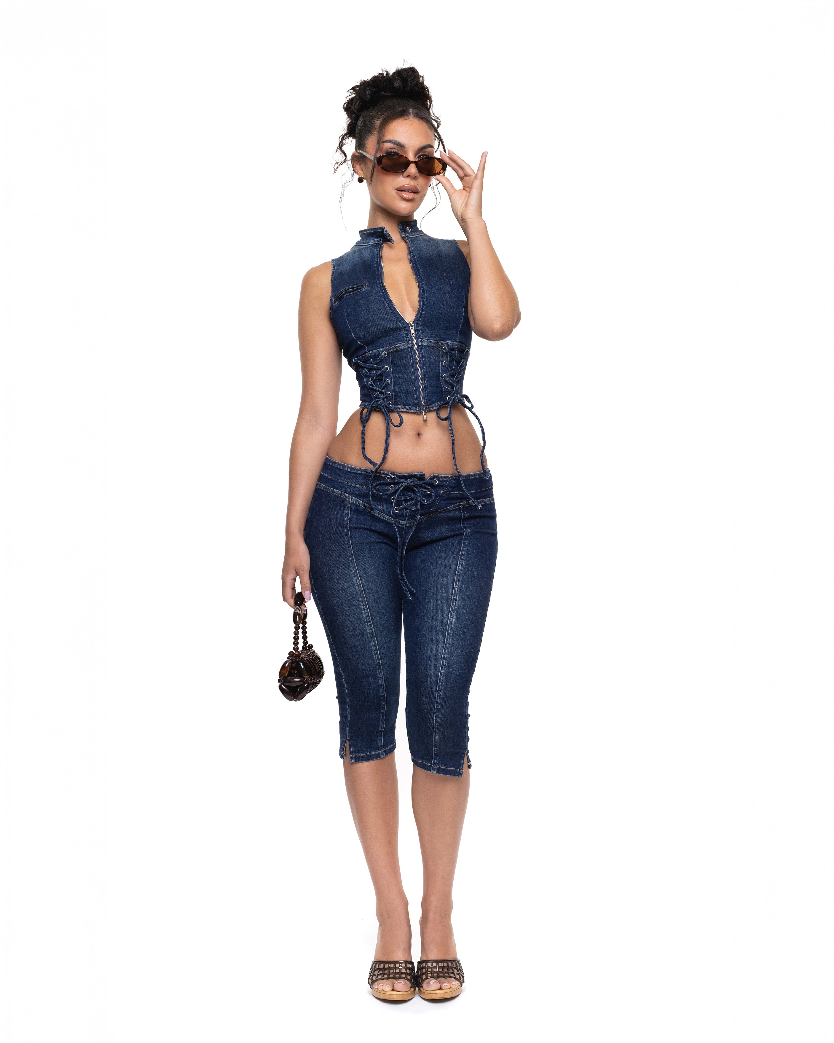 "RAVEN" Top - Blue Denim