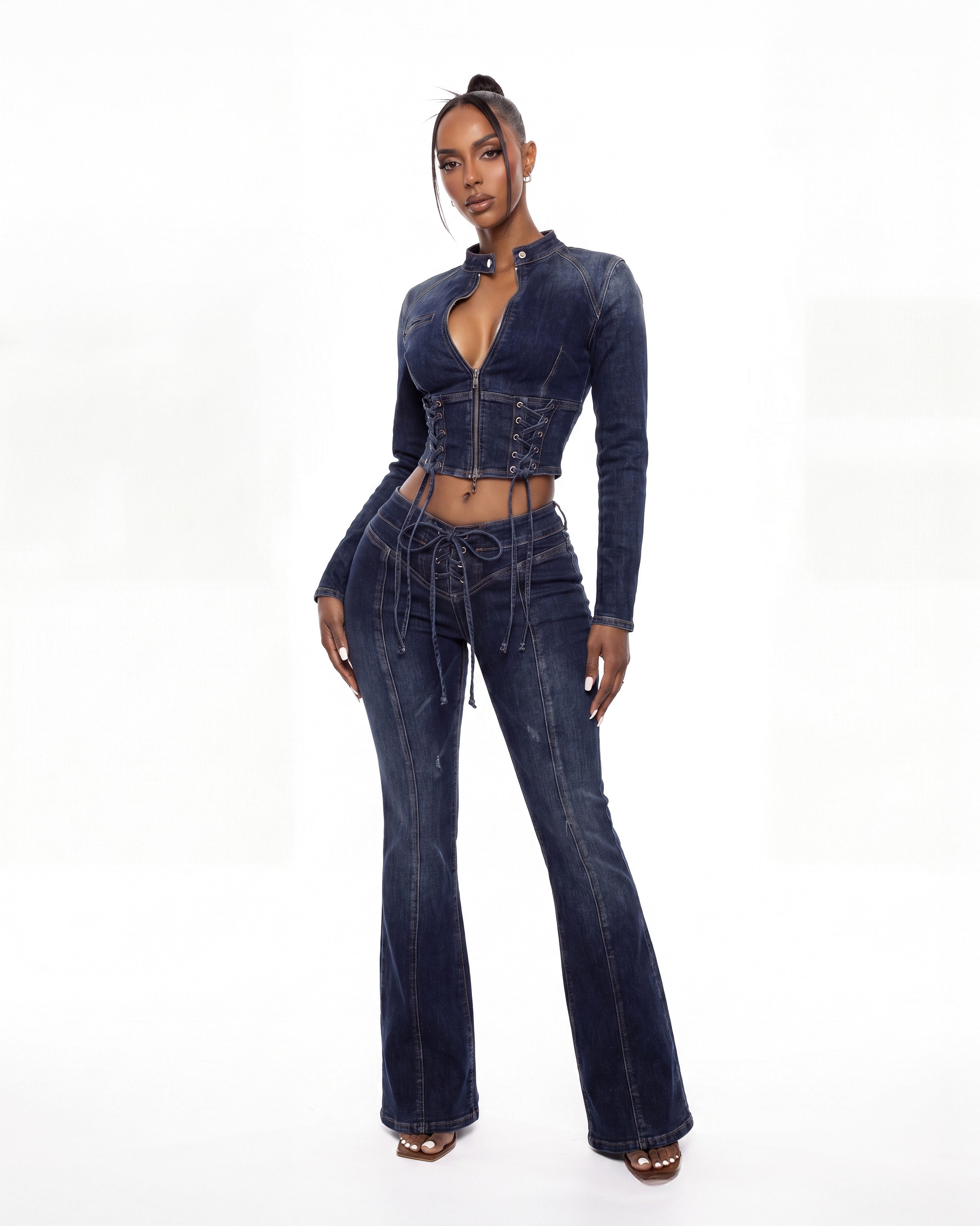 "SAPHIRA" Top - Blue Denim