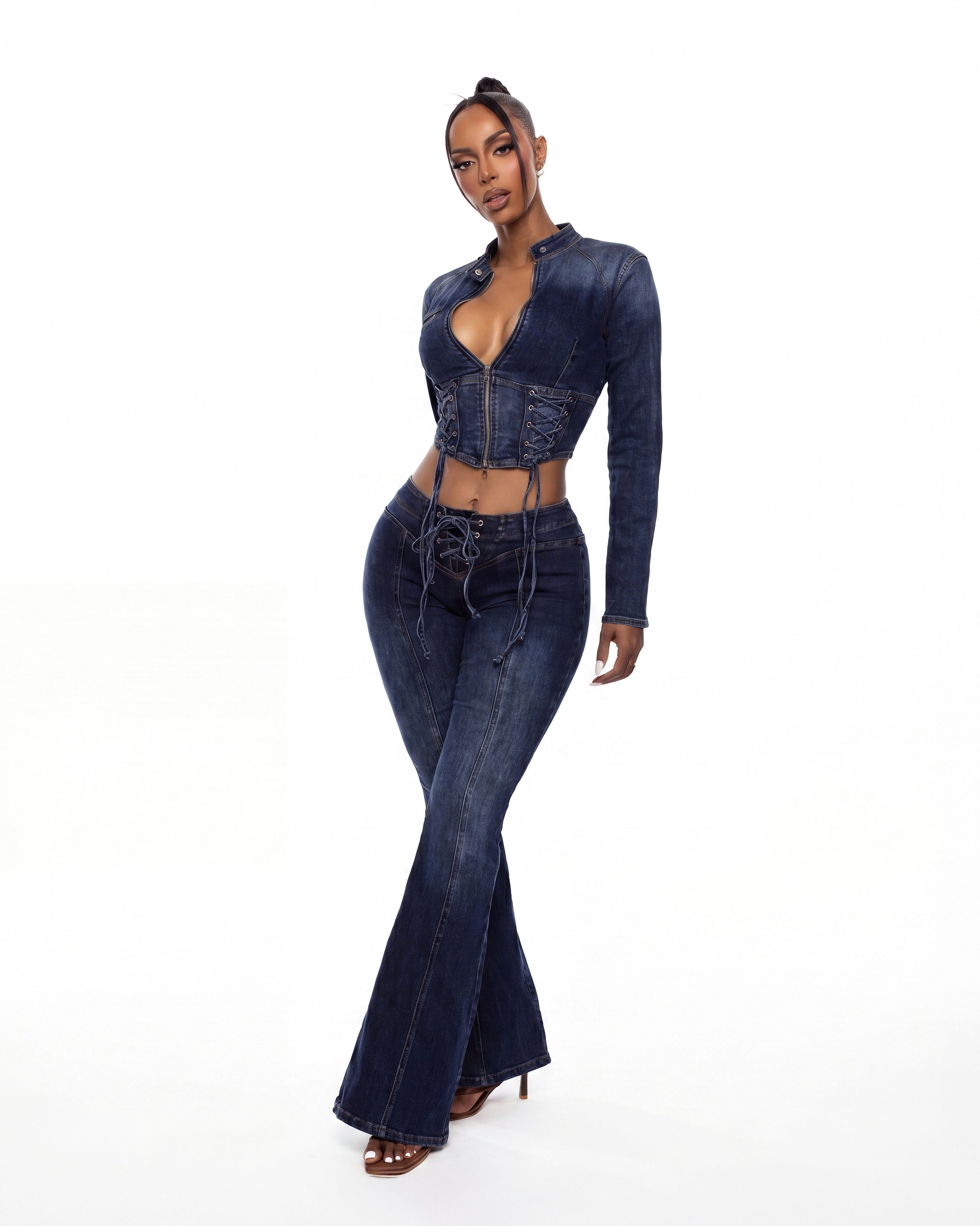 "SAPHIRA" Top - Blue Denim