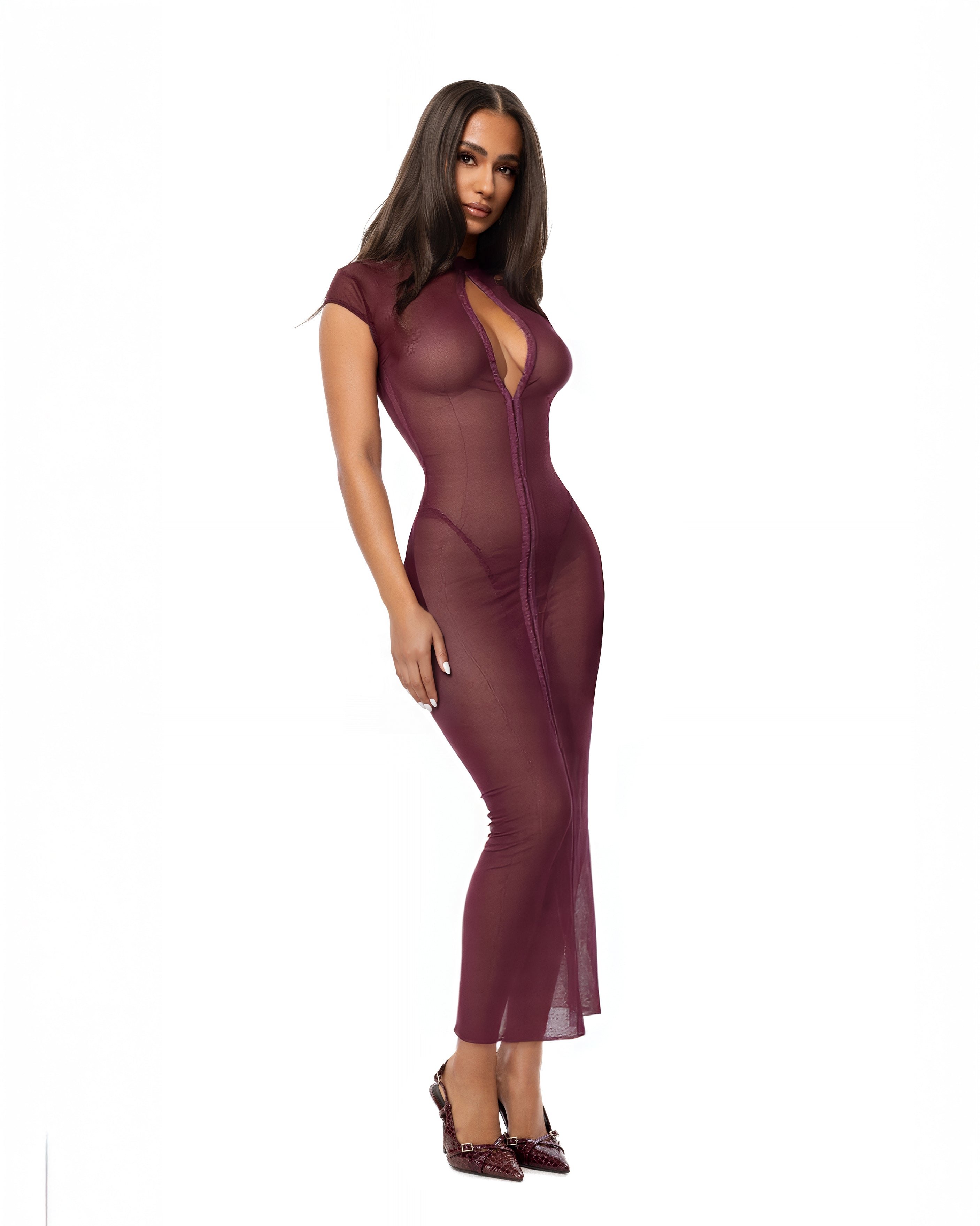 &quot;URBAN&quot; Dress - Maroon
