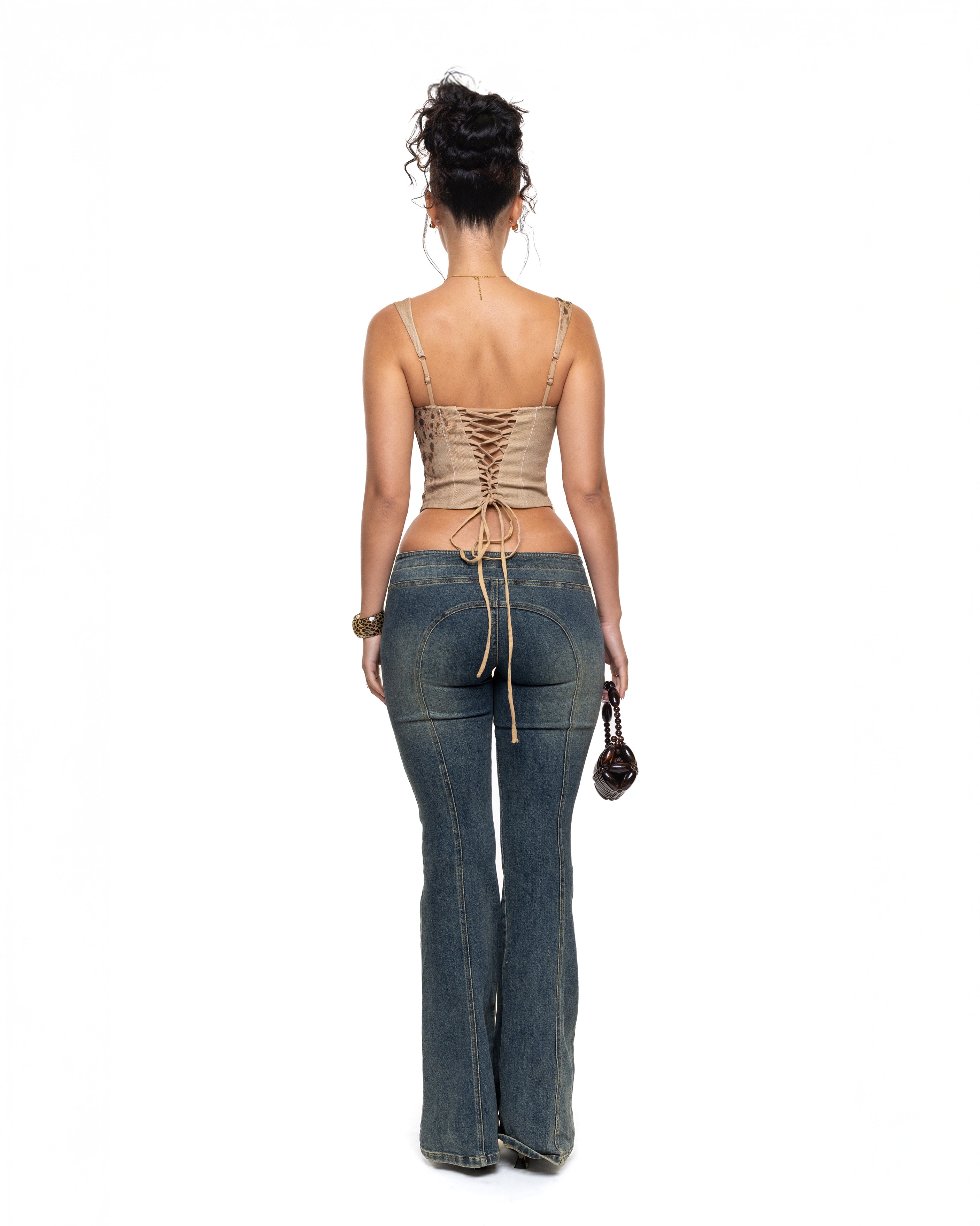 "VELORA" Top - Sand Denim