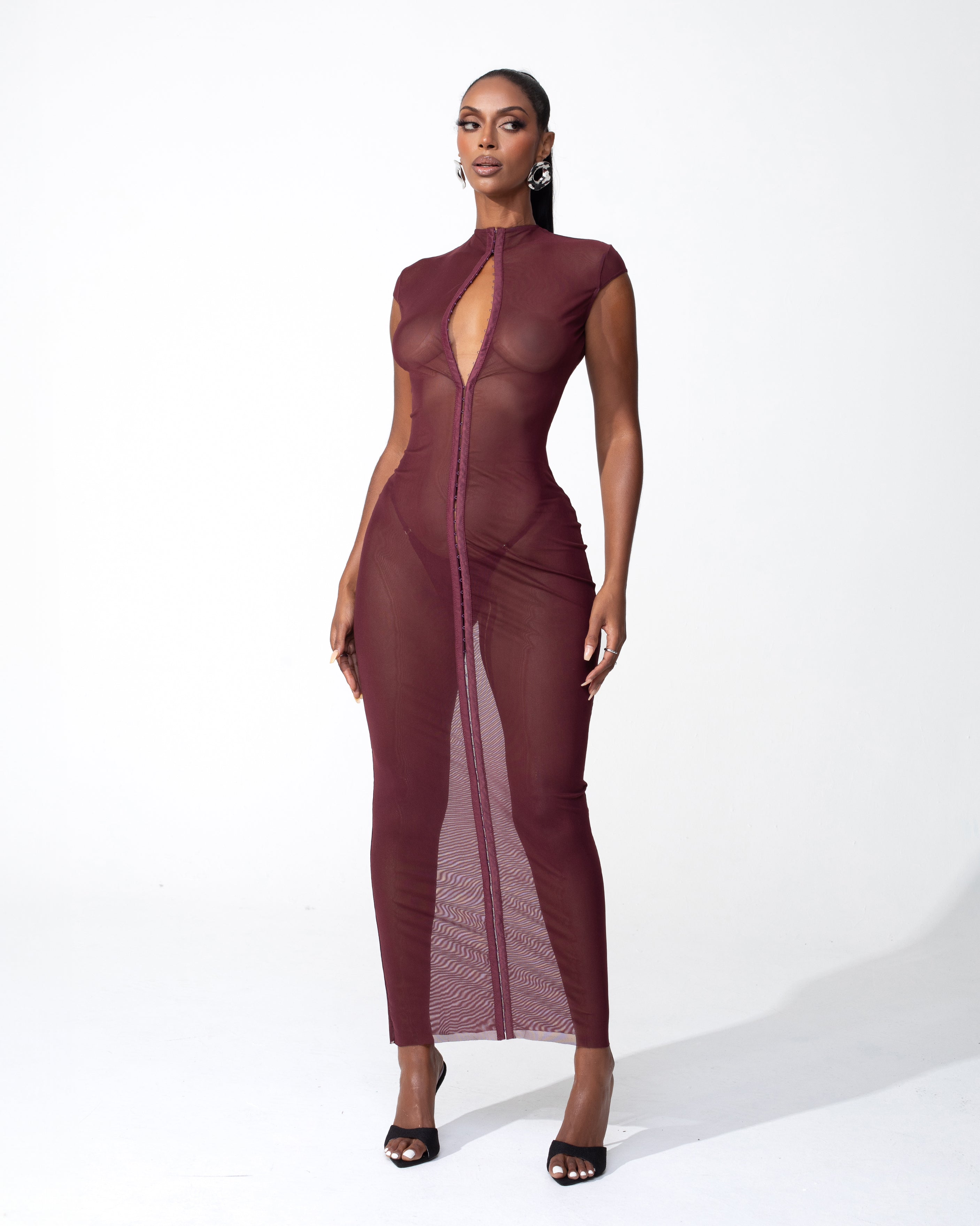 &quot;URBAN&quot; Dress - Maroon