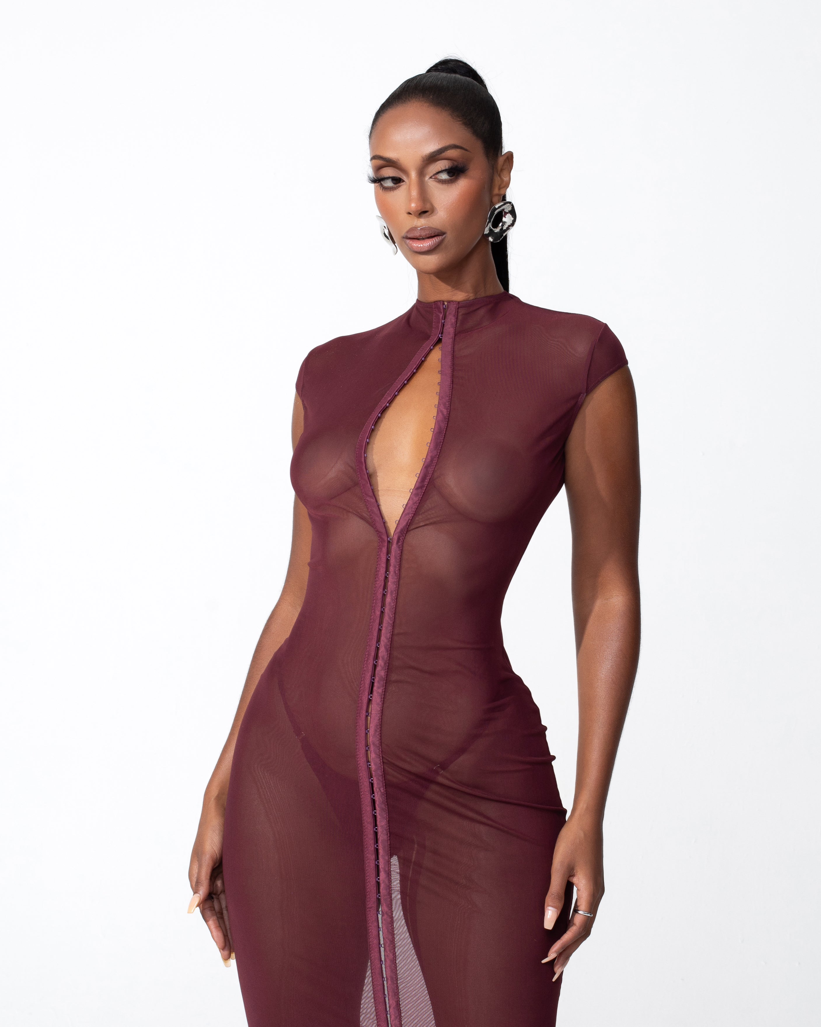 &quot;URBAN&quot; Dress - Maroon