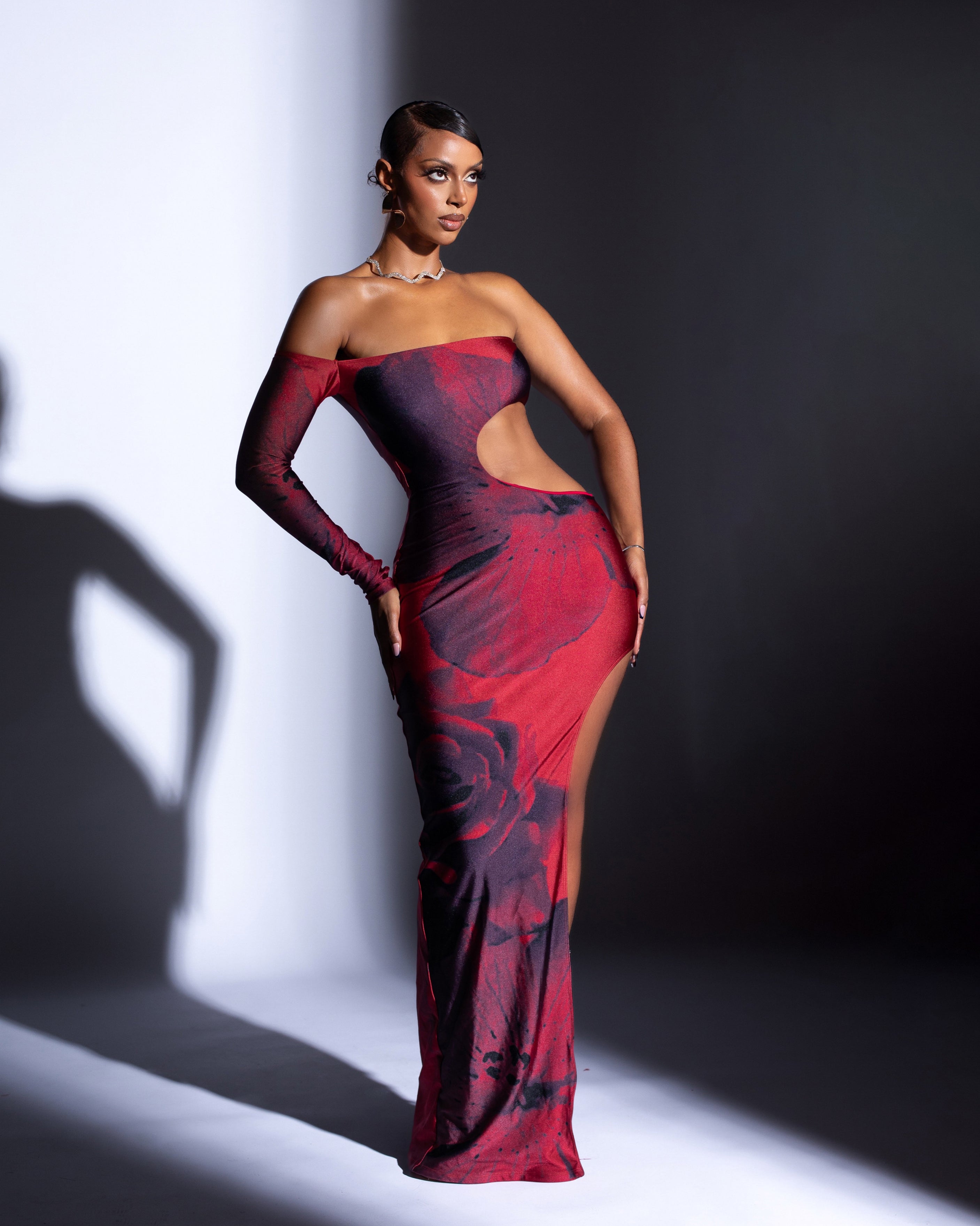 venus red dresses Womens Venus Red Ruffle Dress Size M